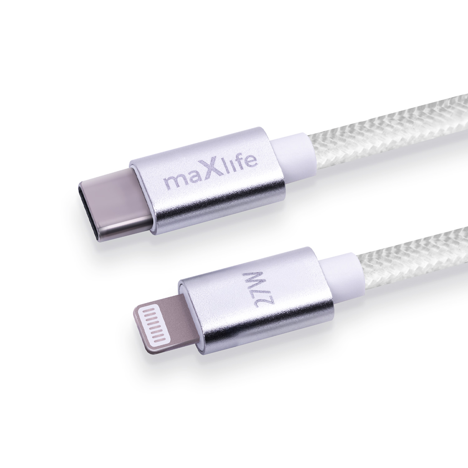 Maxlife MXUC-12 cable USB-C – Lightning 2,0 m 27W white