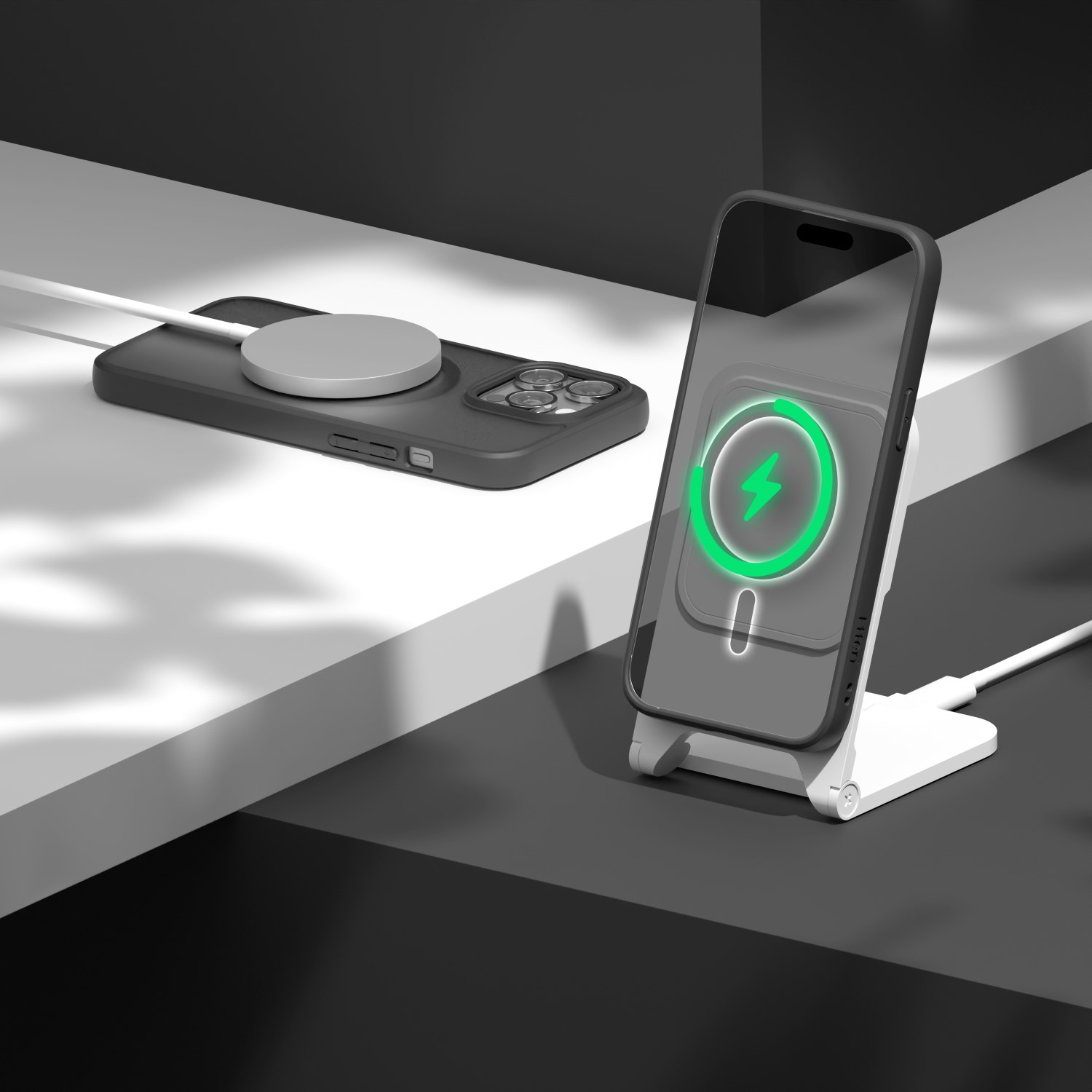 Etteri Matt Mag fodral för iPhone 15 Pro Max 6,7″ svart