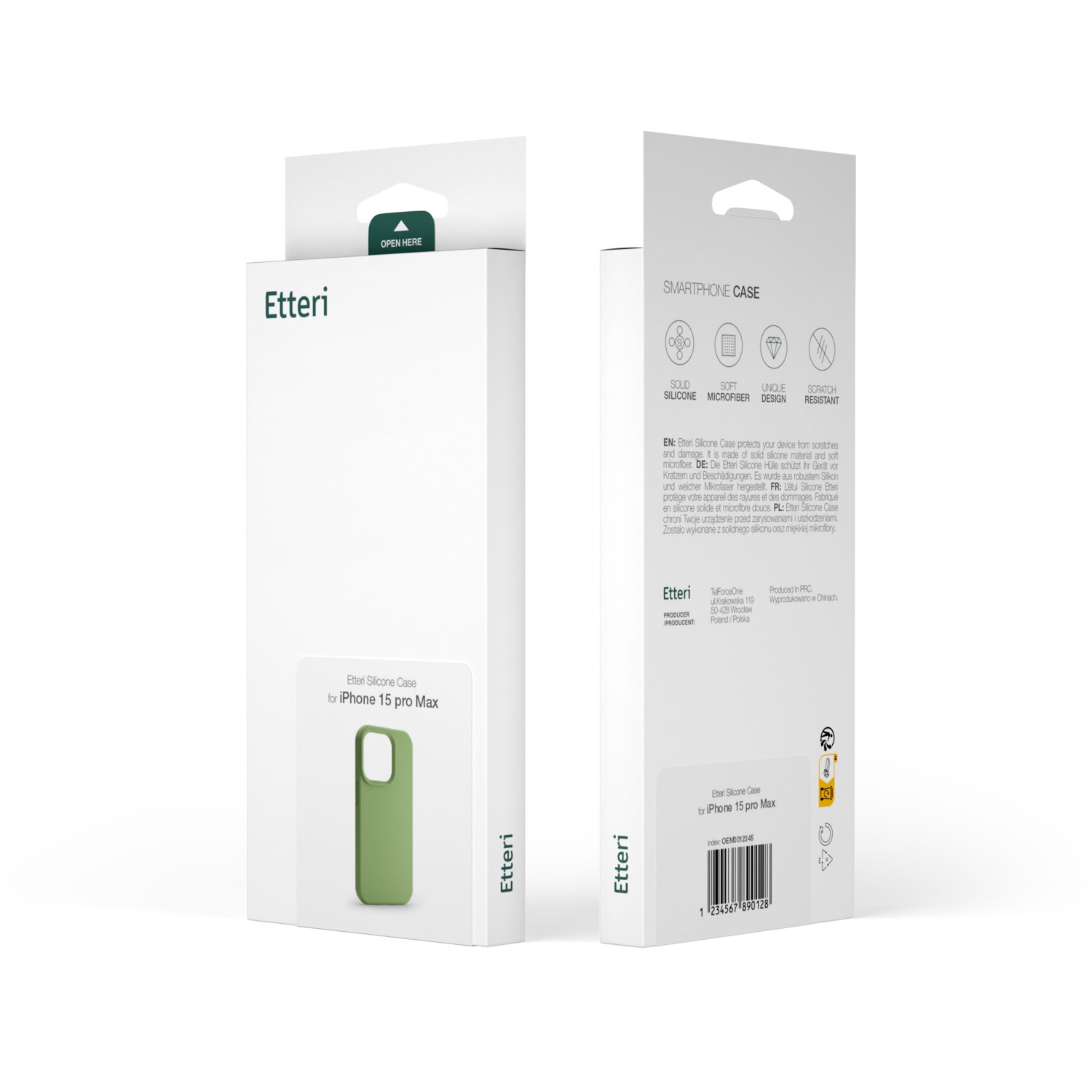 Etteri Silikonfodral till iPhone 12 / 12 Pro 6,1″ ljusgrönt