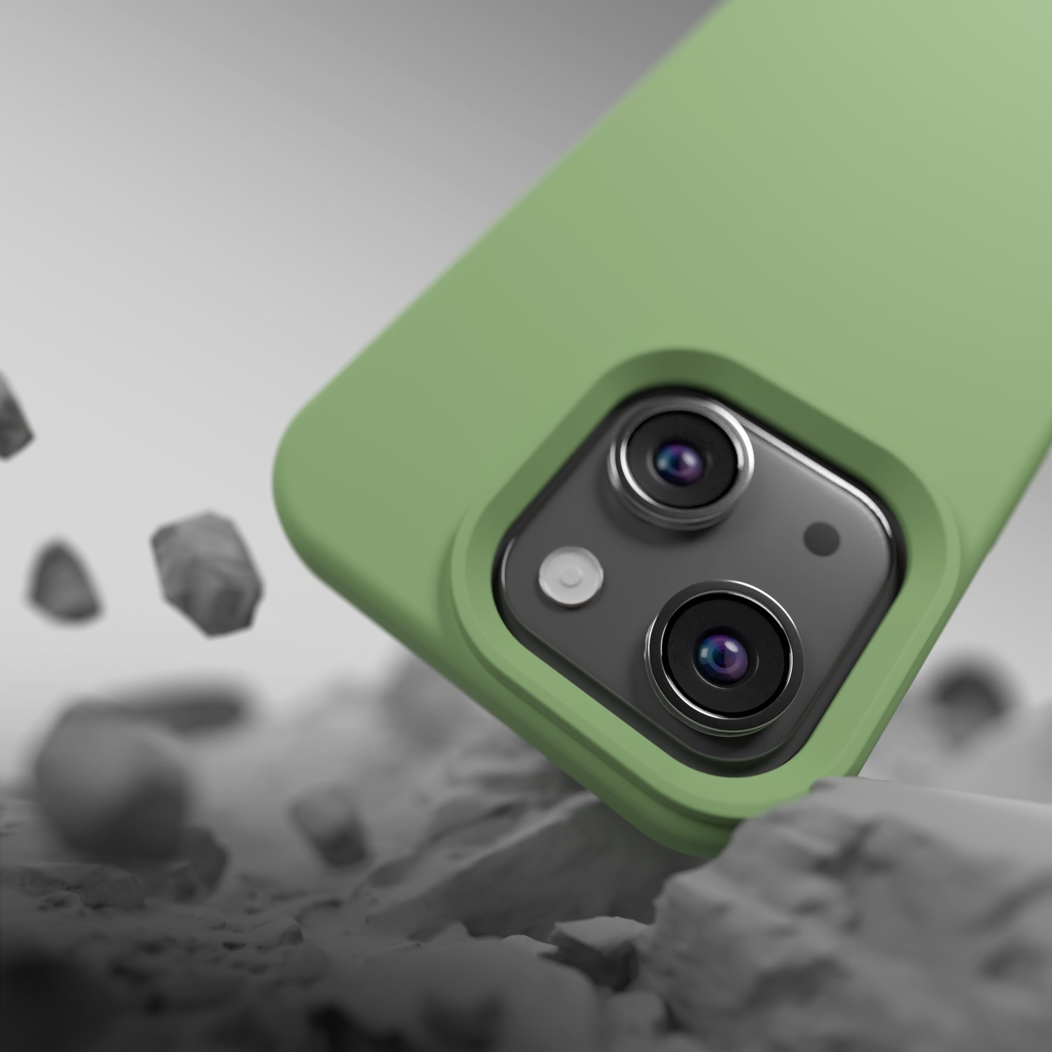 Etteri Silikonfodral för iPhone 15 6,1″ ljust grön