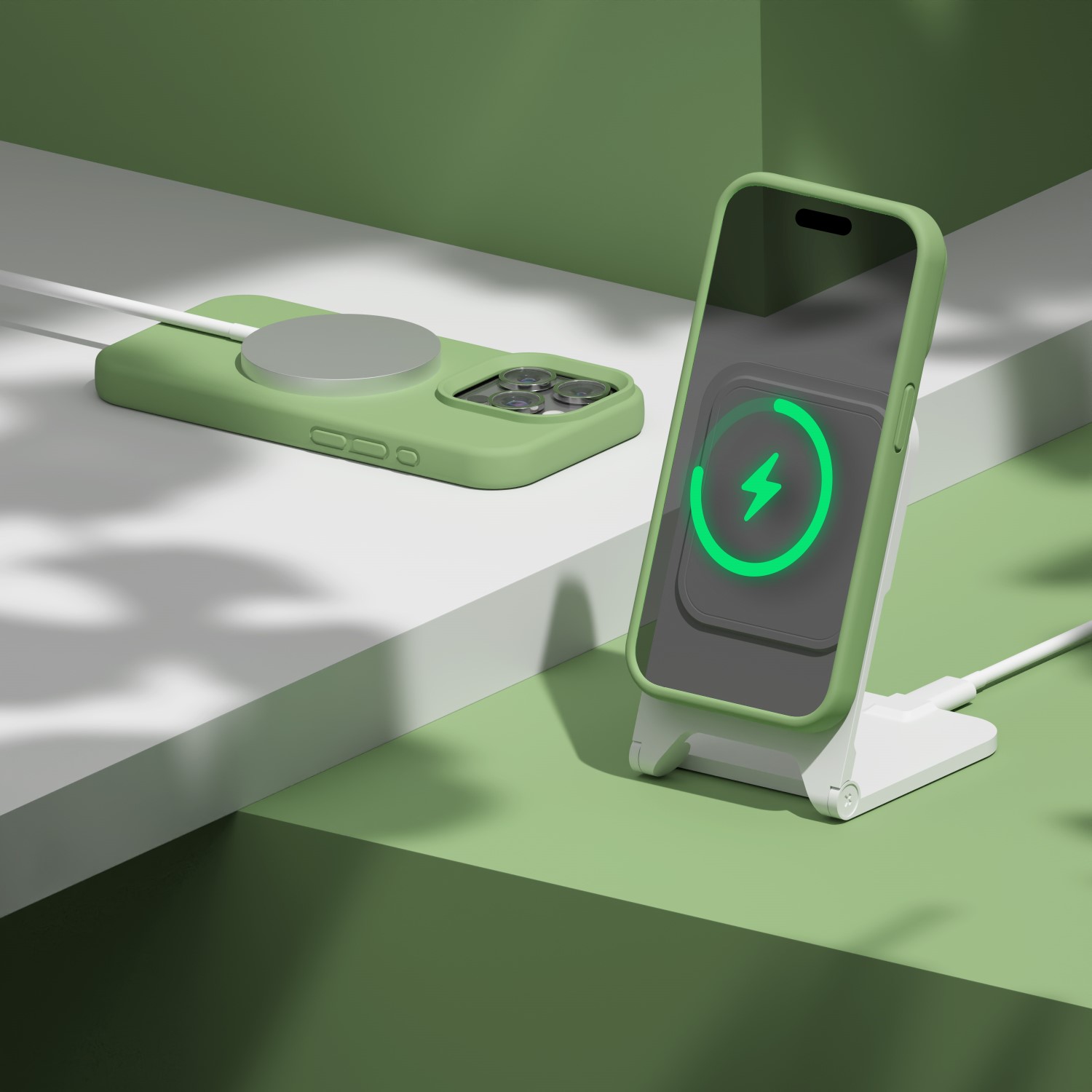 Etteri Silikonfodral till iPhone 15 Pro 6,1″ ljusgrön