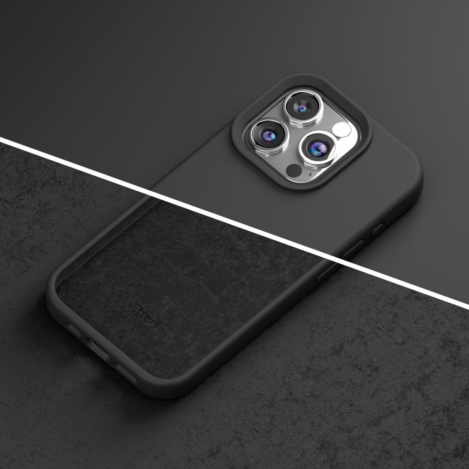 Etteri Silicone case för iPhone 15 Pro Max 6,7″ svart