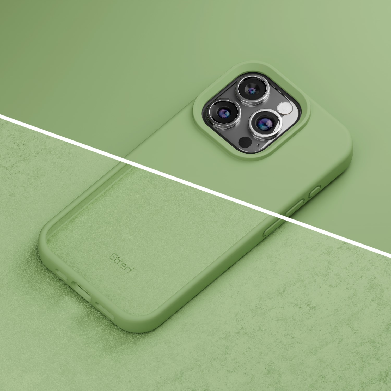 Etteri Silicone case för iPhone 15 Pro Max 6,7″ ljusgrön