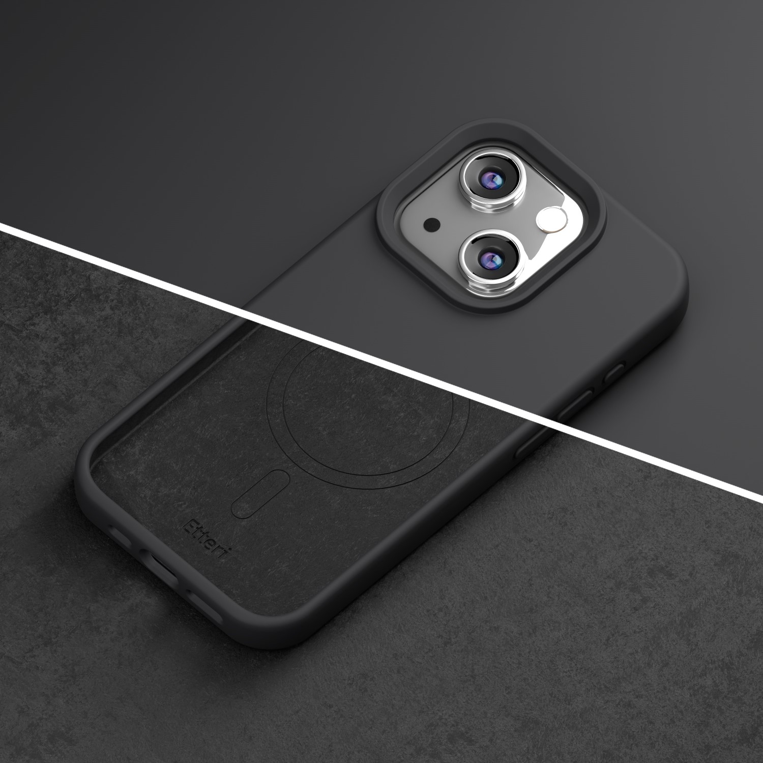 Etteri Silicone Mag case for iPhone 15 6,1″ black