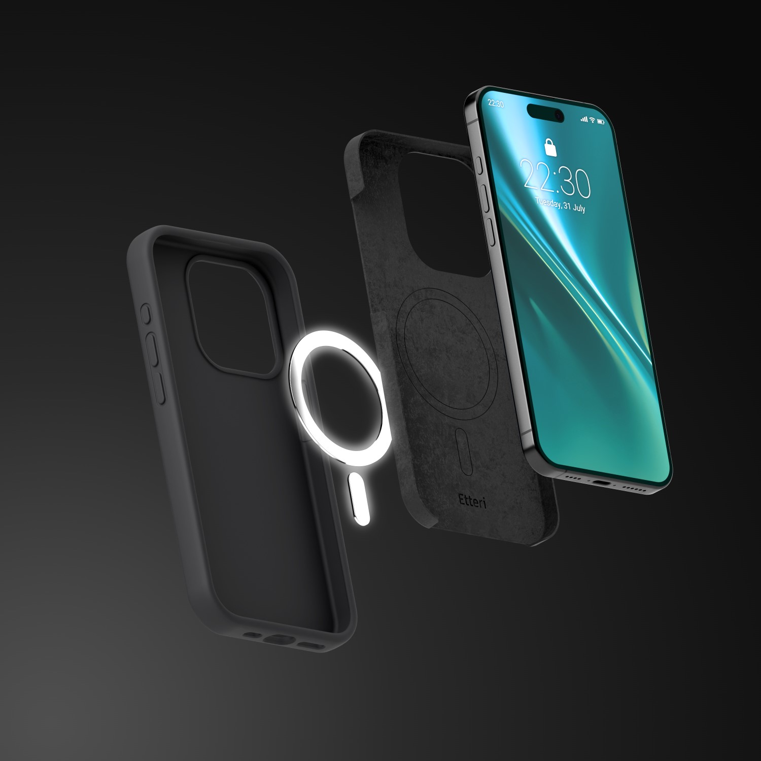 Etteri Silicone Mag case for iPhone 15 6,1″ black