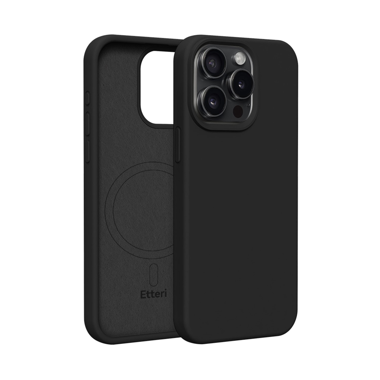 Etteri Silicone Mag case for iPhone 15 Pro Max 6,7″ black