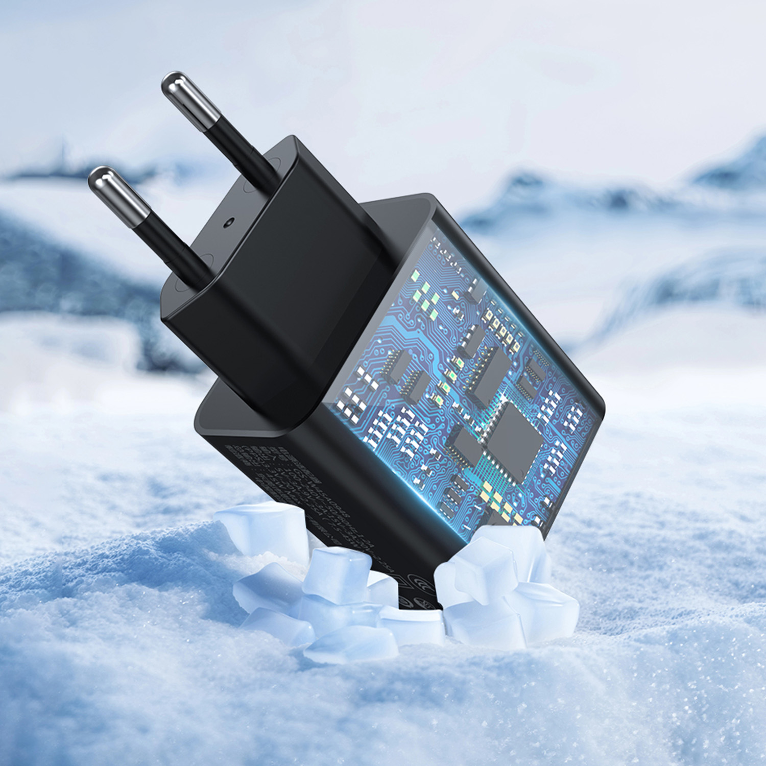 Devia väggladdare Rocket PD 45W 1x USB-C vit + kabel USB-C – USB-C