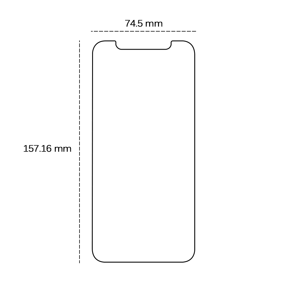 Härdat glas 2,5D för iPhone 13 Pro Max / 14 Plus 6,7″