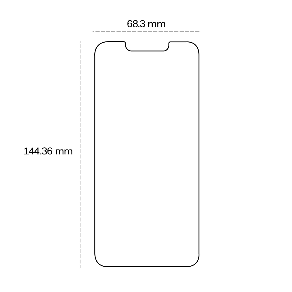 Tempererat glas 2,5D för iPhone 14 Pro 6,1″