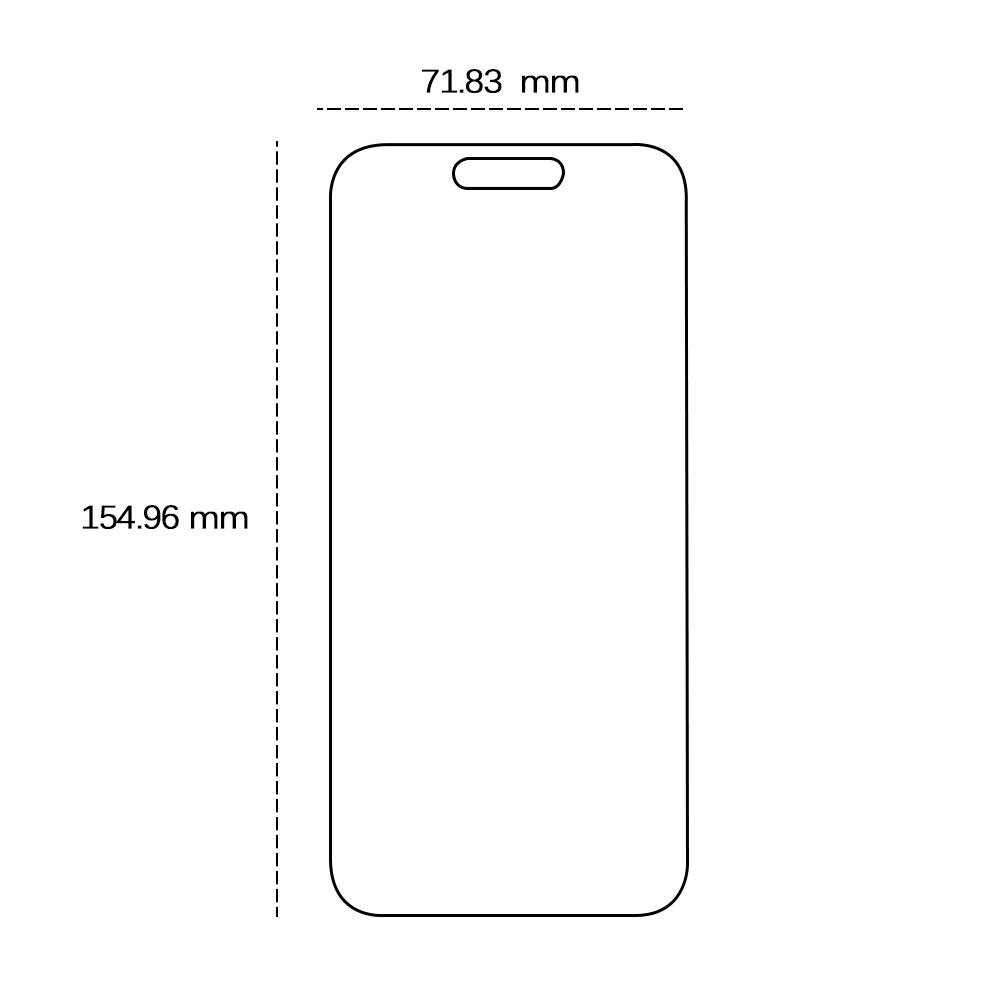 Tempered glass 2,5D for iPhone 15 Pro Max 6,7″