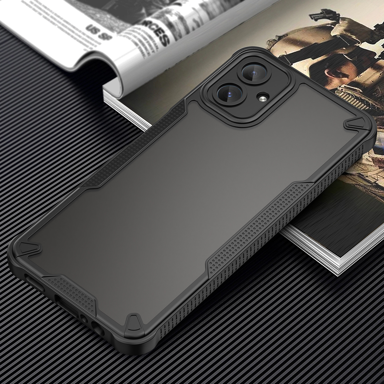 Defender Matt-fodral för Samsung Galaxy A06 5G i svart