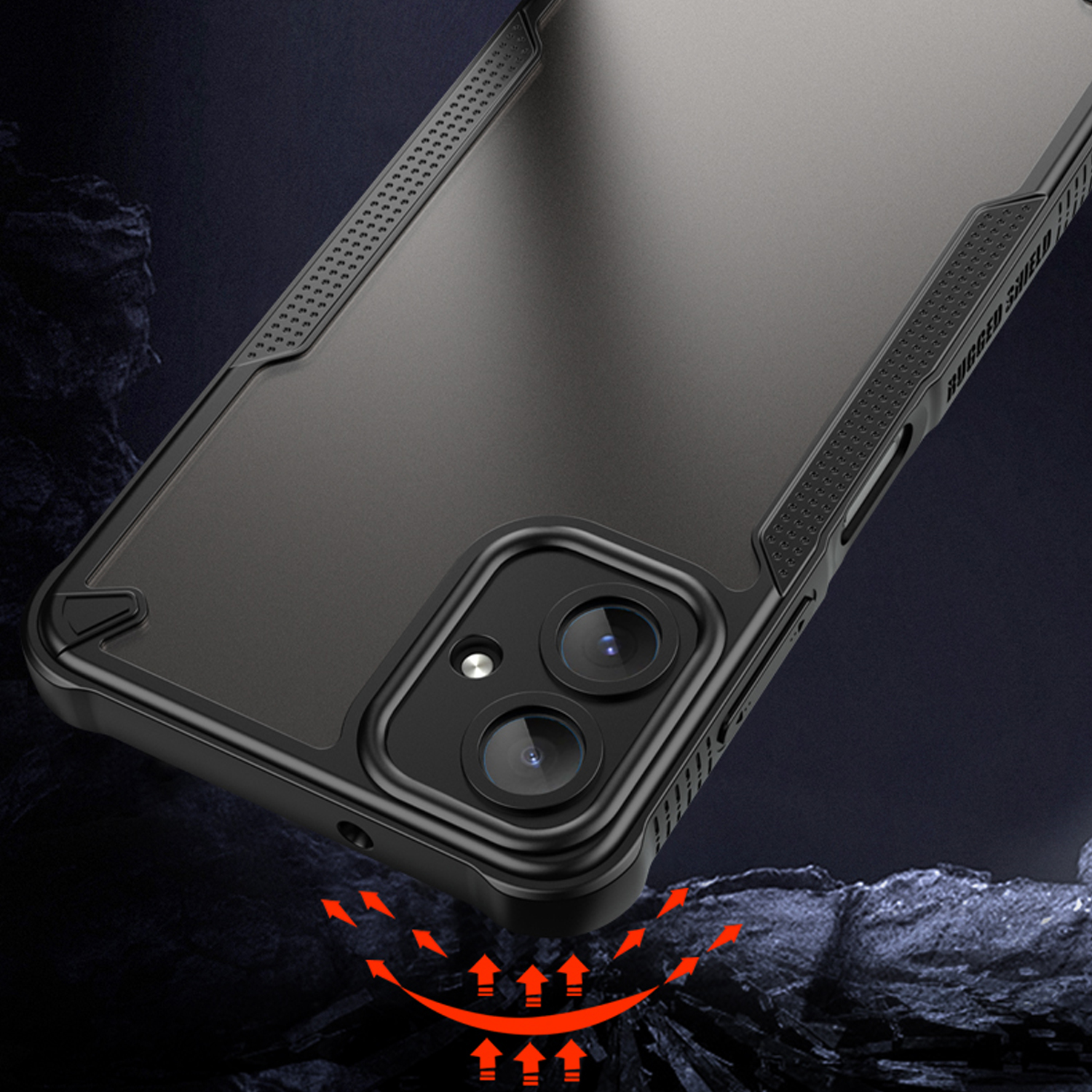 Defender Matt-fodral för Samsung Galaxy A06 5G i svart