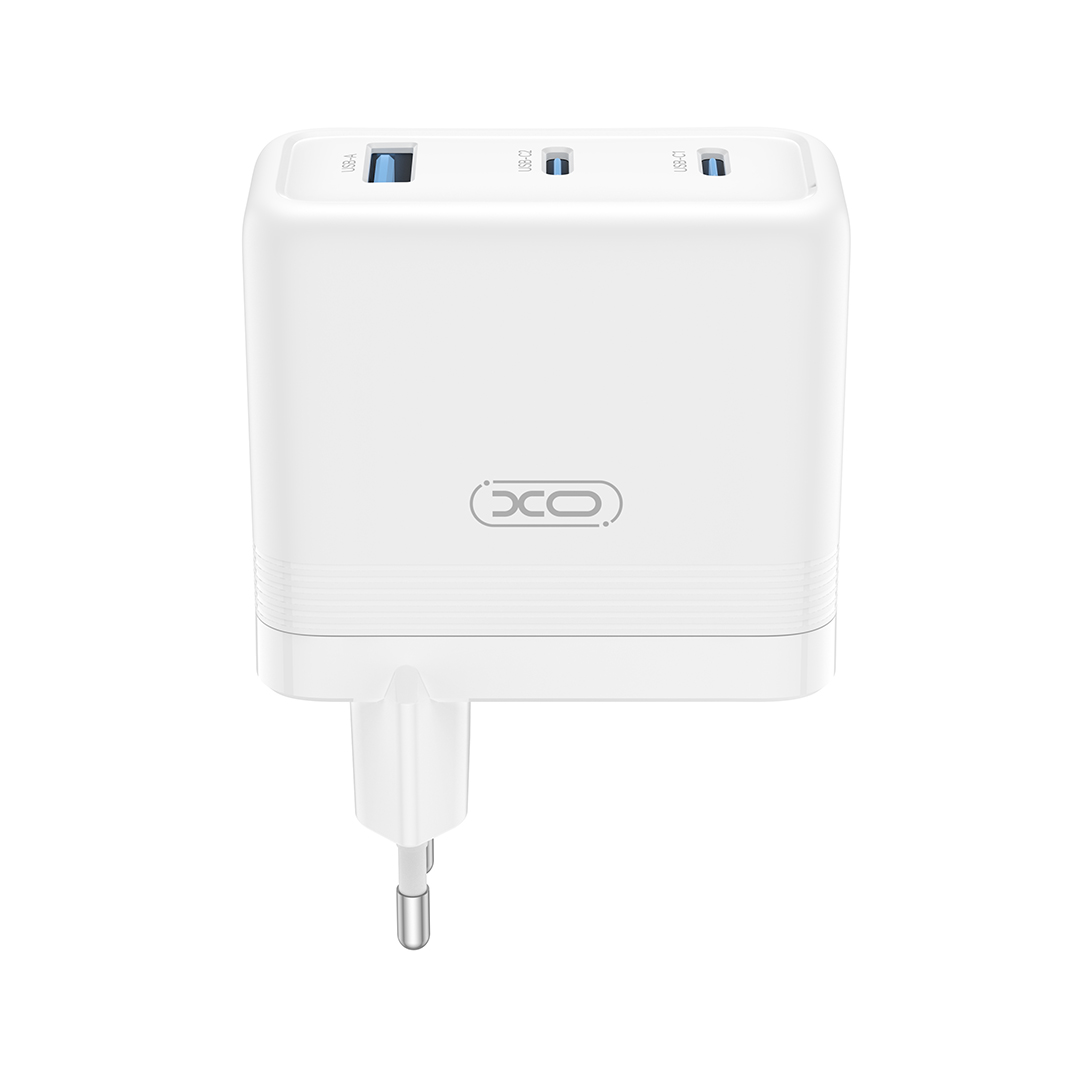 XO-väggladdare CE35 PD 100W 2x USB-C 1x USB vit