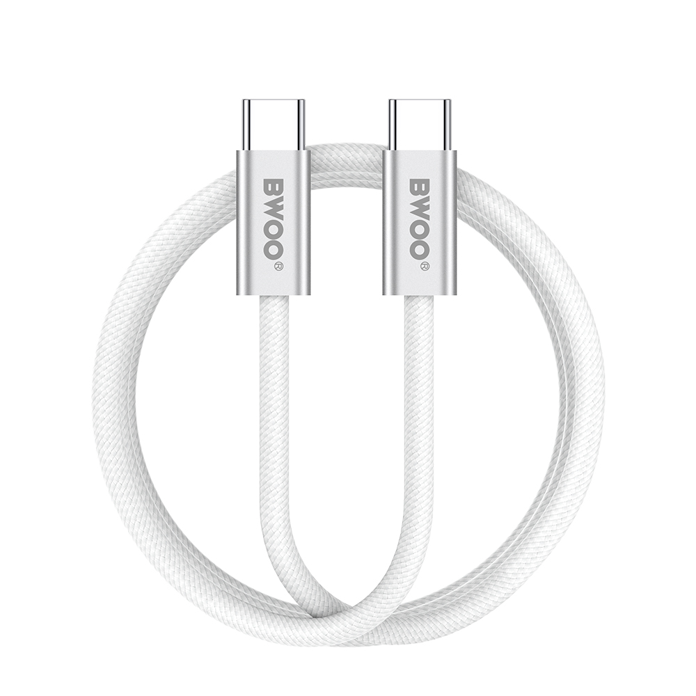 BWOO 240W braided cable USB-C – USB-C BO-X317C-C 1m white
