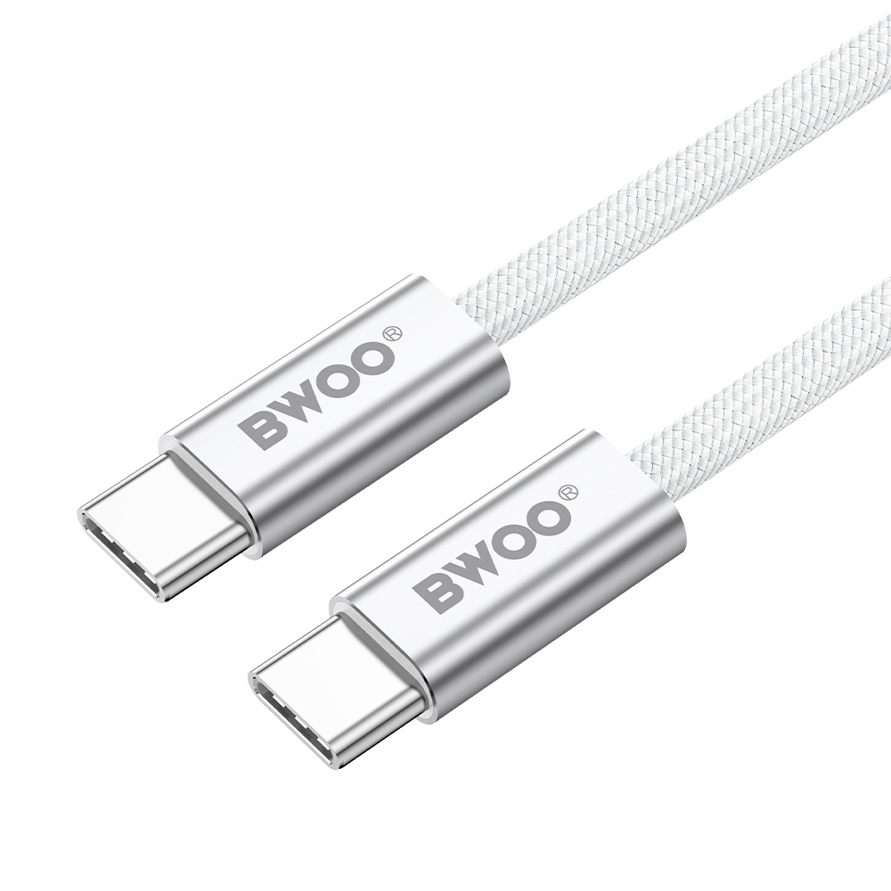 BWOO 240W braided cable USB-C – USB-C BO-X317C-C 1m white