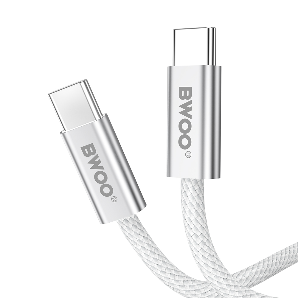 BWOO 240W braided cable USB-C – USB-C BO-X317C-C 1m white