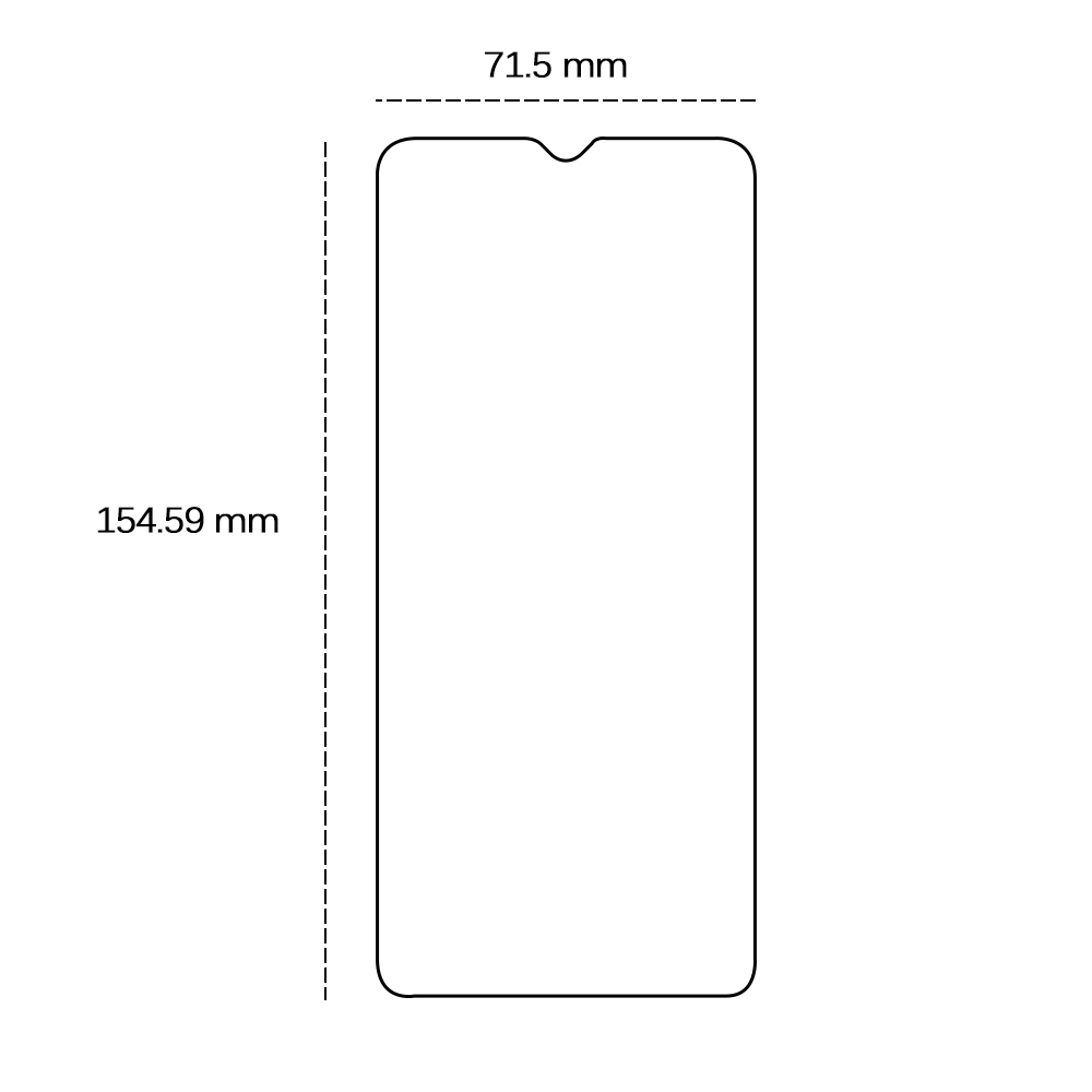 Härdat 2,5D-glas för Samsung Galaxy M15 5G