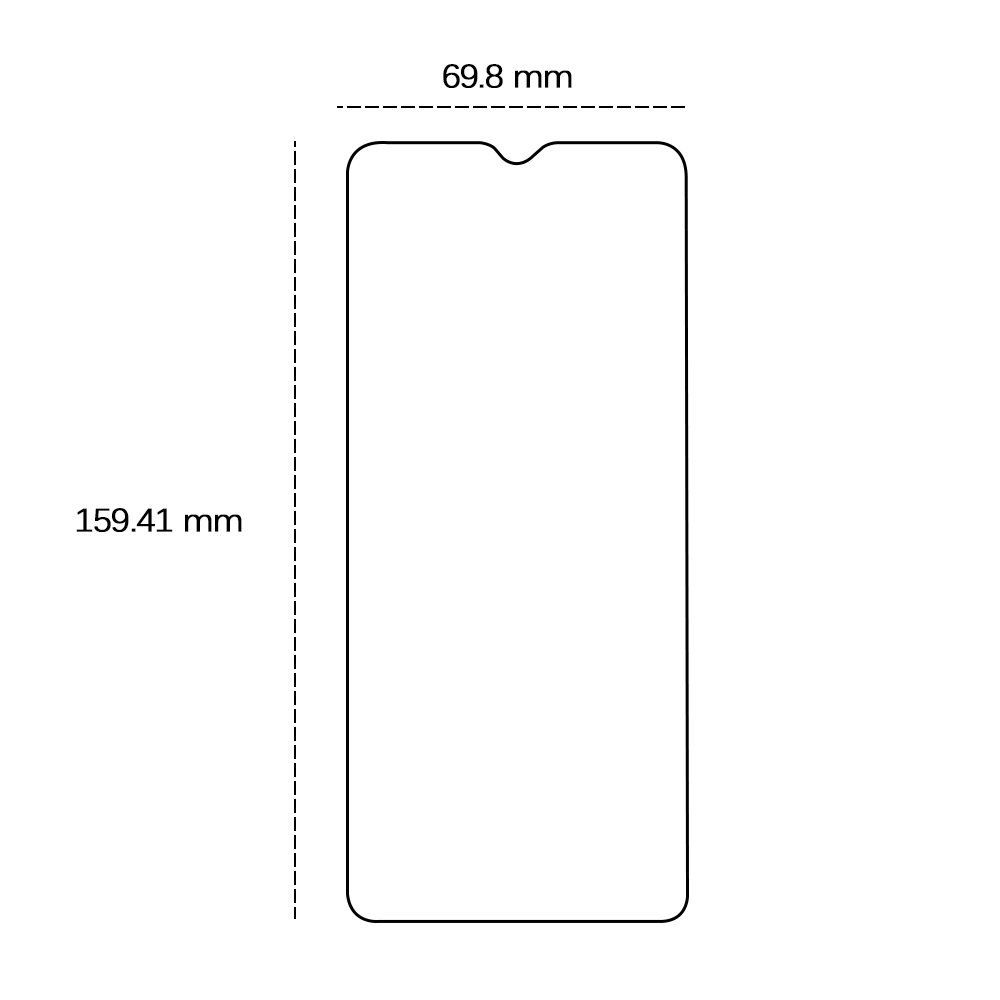 Härdat glas 2,5D för Xiaomi Redmi A3 4G (Global)