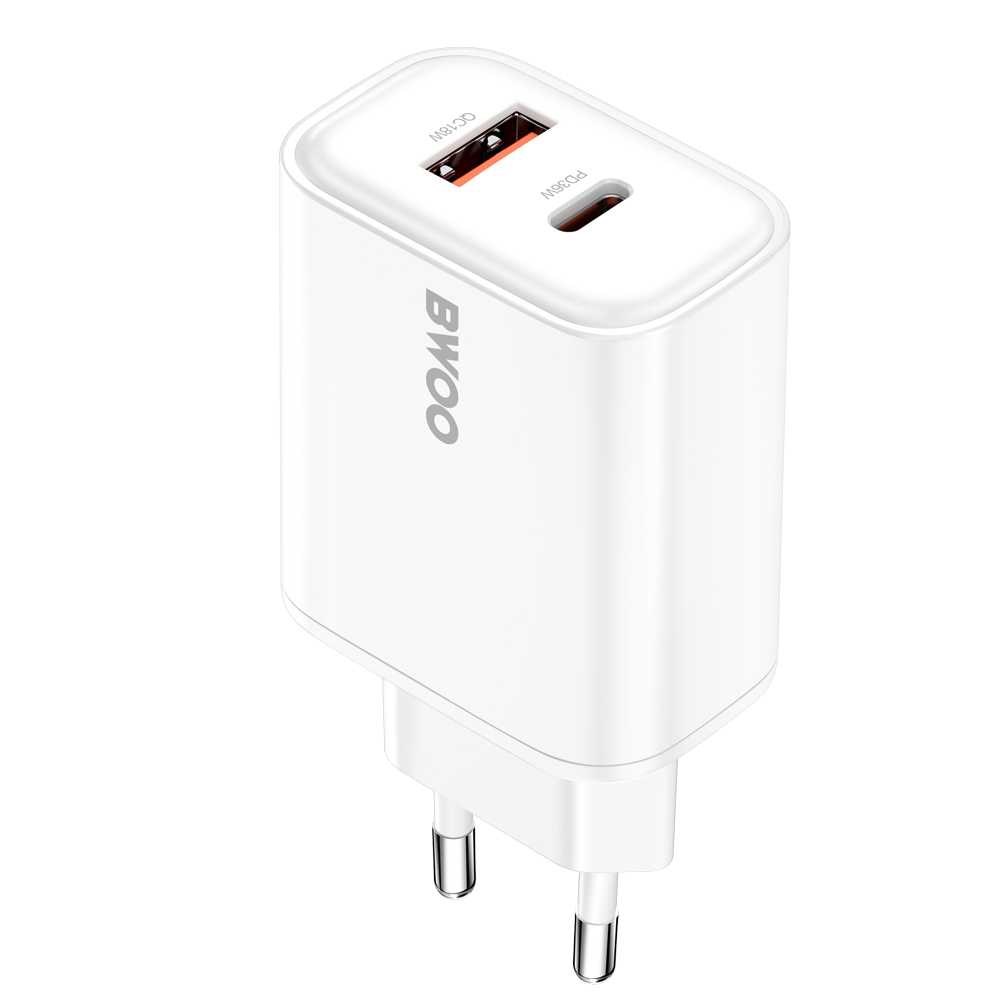 BWOO ładowarka sieciowa PD 36W CDA207 1x USB 1xUSB-C biały