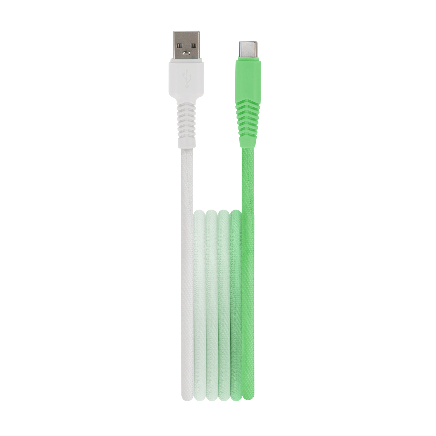 Setty sladd USB – USB-C 1,5 m 3A KGA-C-1.5320 mintgrön-vit gradient