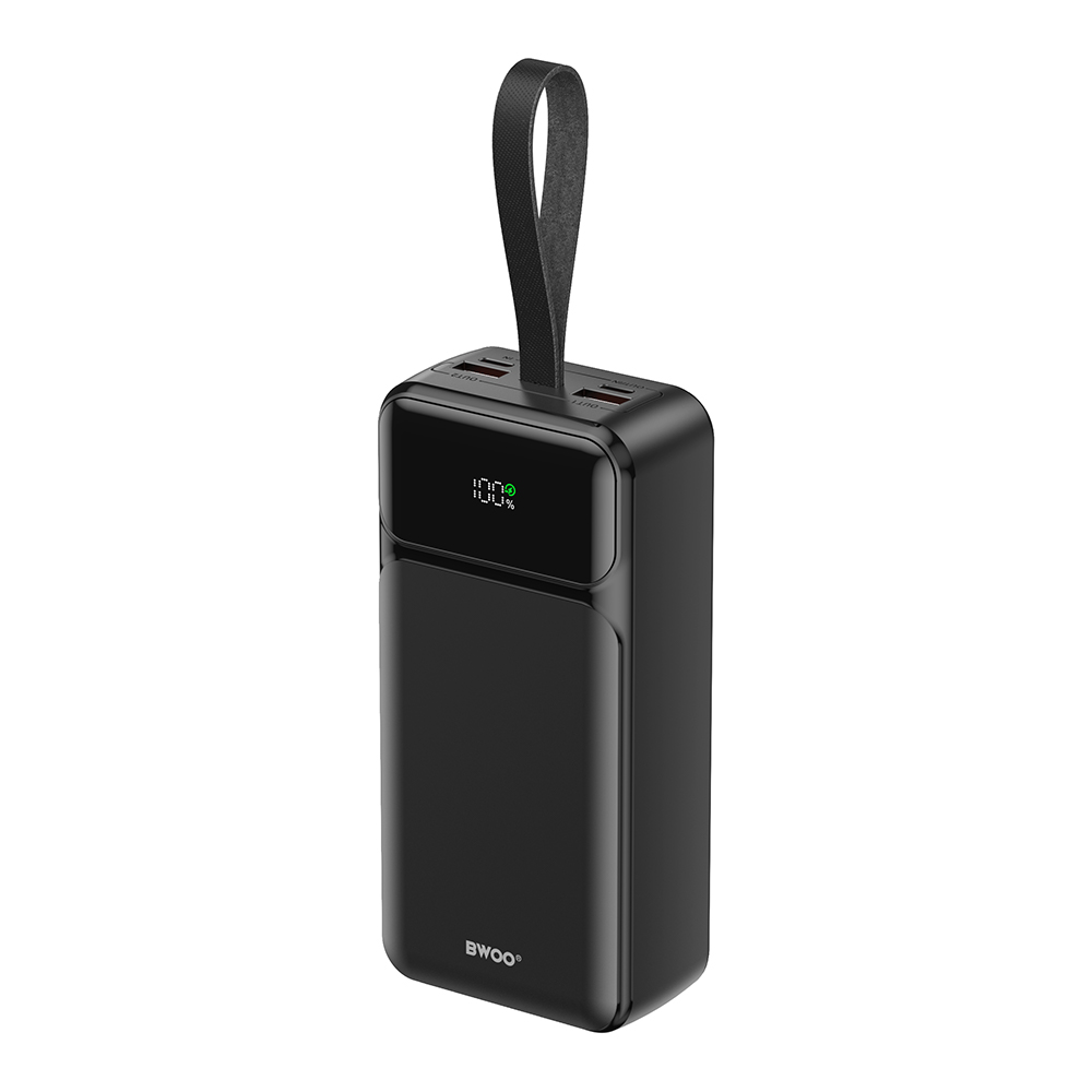 BWOO Powerbank lcd 65W 30000mAh C+2xA wyświetlacz czarny