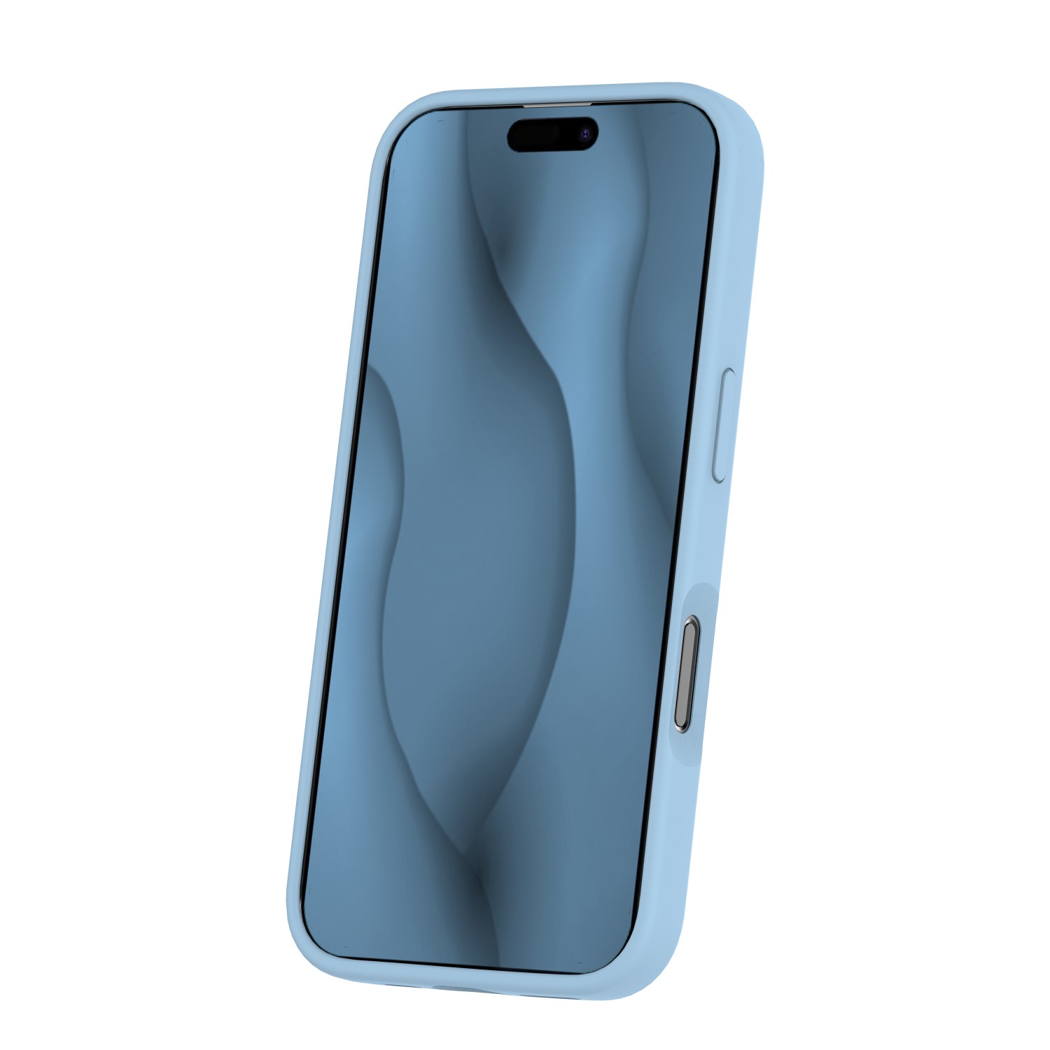 Silicone Thin Mag case for iPhone 16 6,1″ light blue