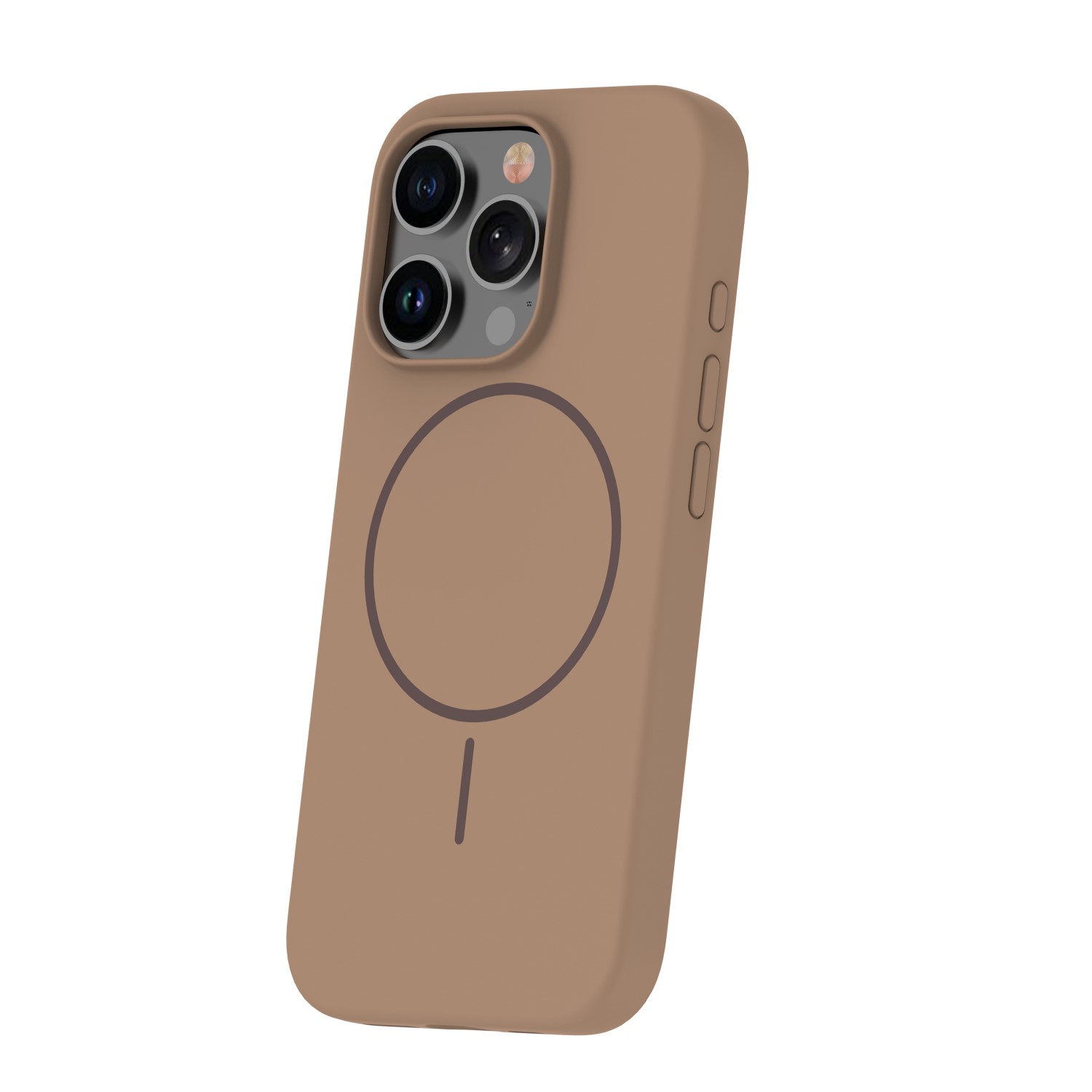 Silicone Thin Mag case for iPhone 16 Pro 6,3″ brown