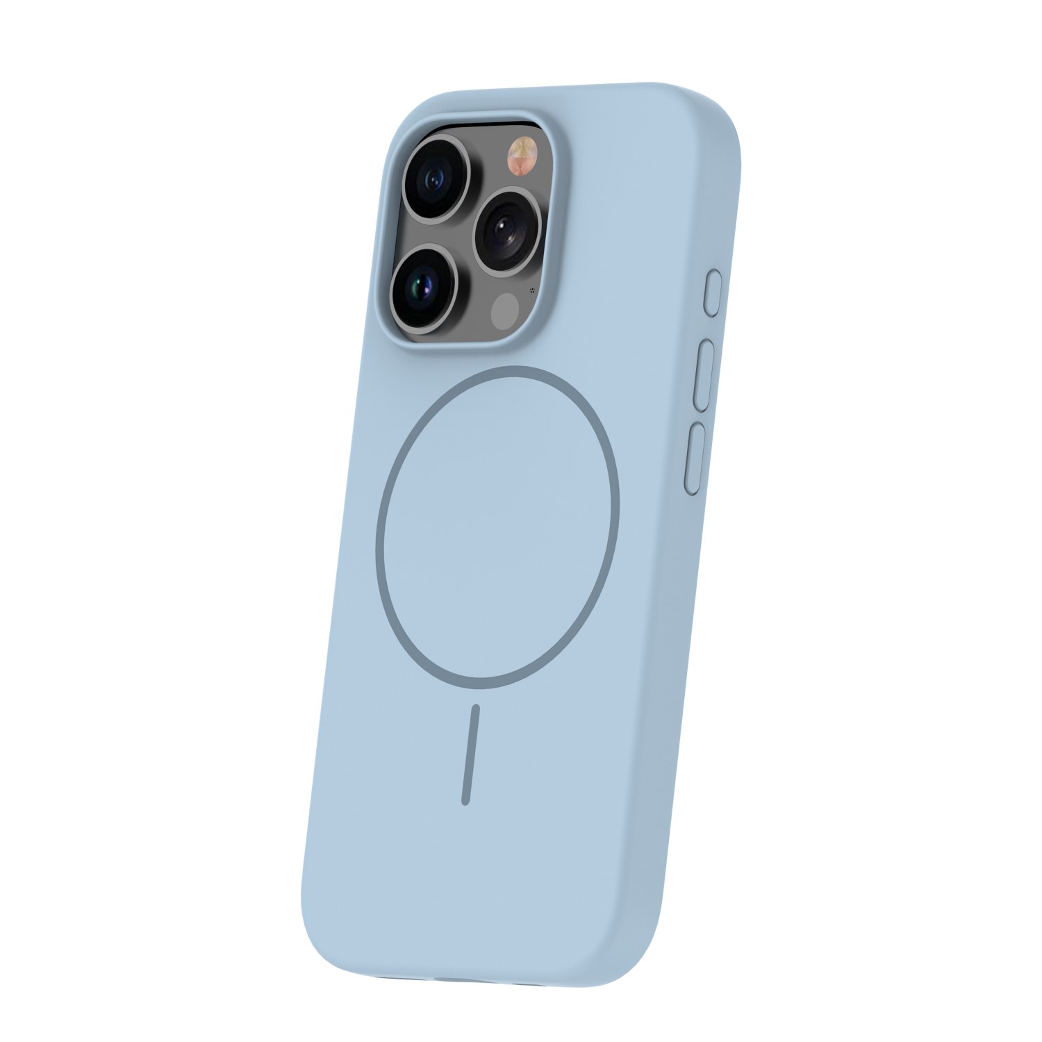 Silicone Thin Mag case for iPhone 16 Pro 6,3″ light blue