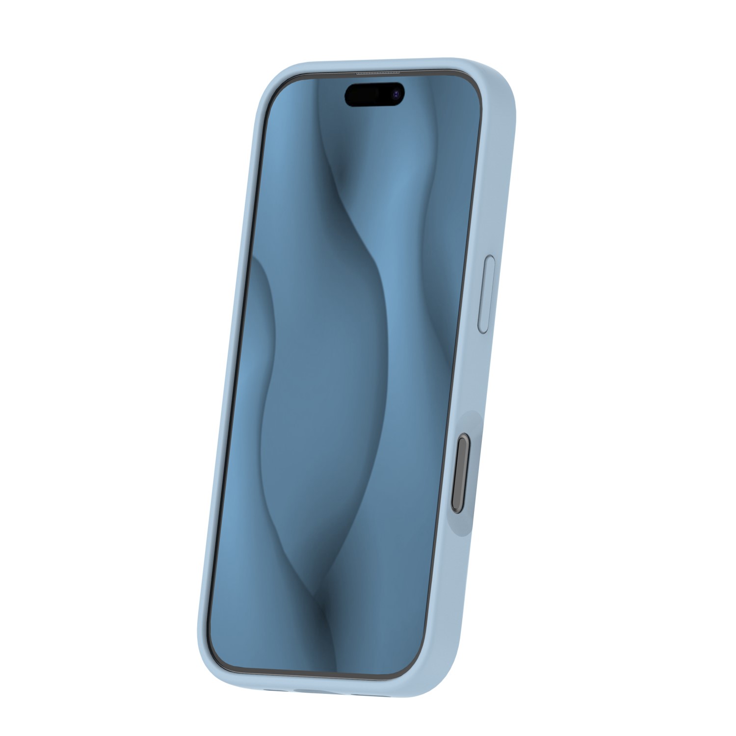 Silicone Thin Mag case for iPhone 16 Pro 6,3″ light blue