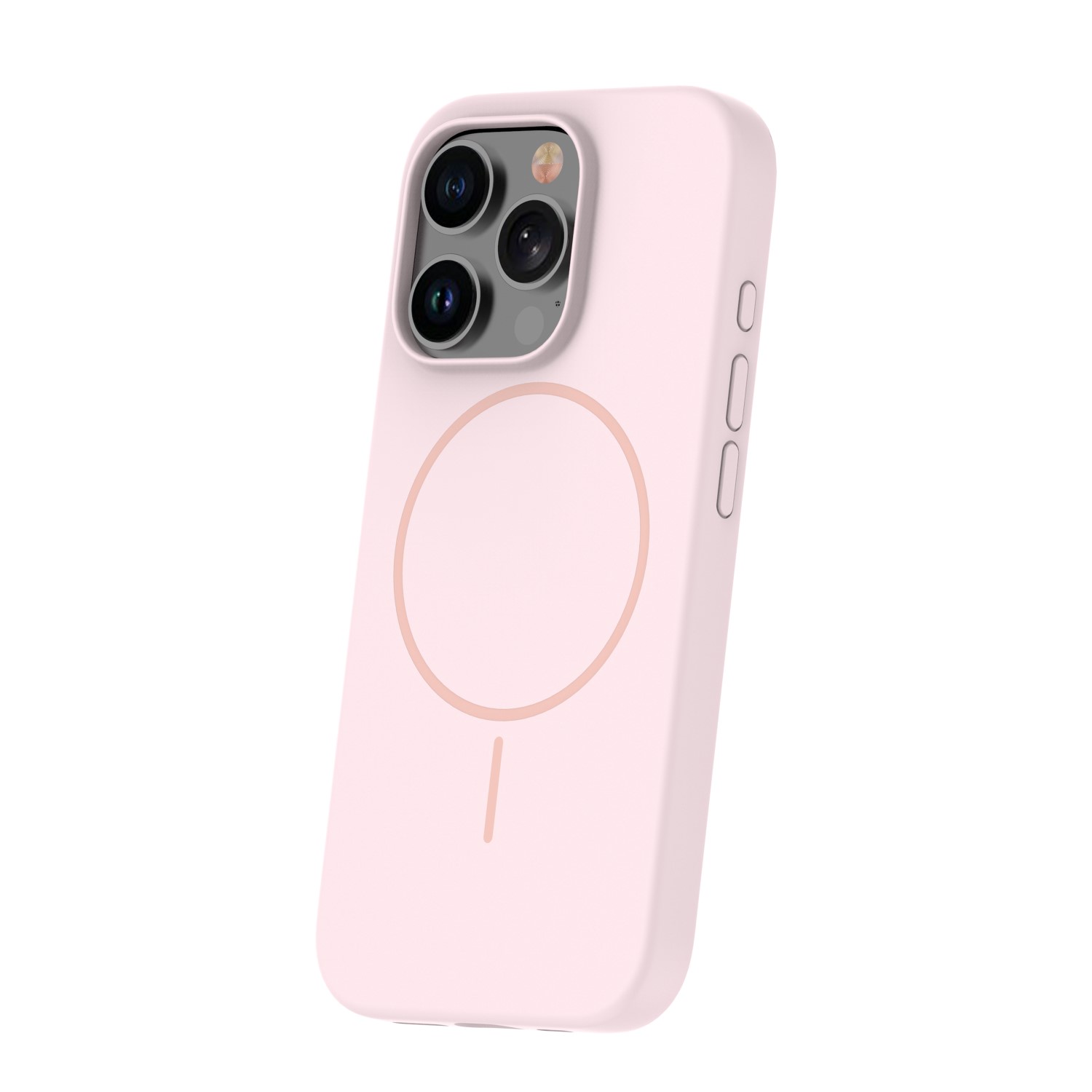 Silicone Thin Mag case for iPhone 16 Pro 6,3″ light pink