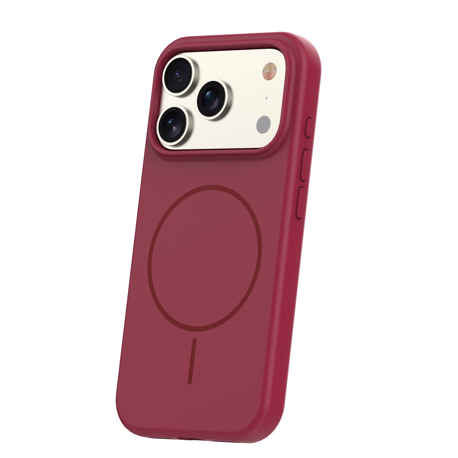 Silicone Thin Mag case for iPhone 17 Pro Max 6,9″ maroon
