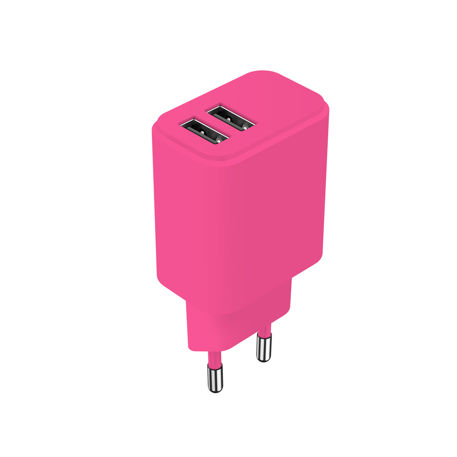 Setty charger 2x USB 2,4A LSIM-AA-126 pink