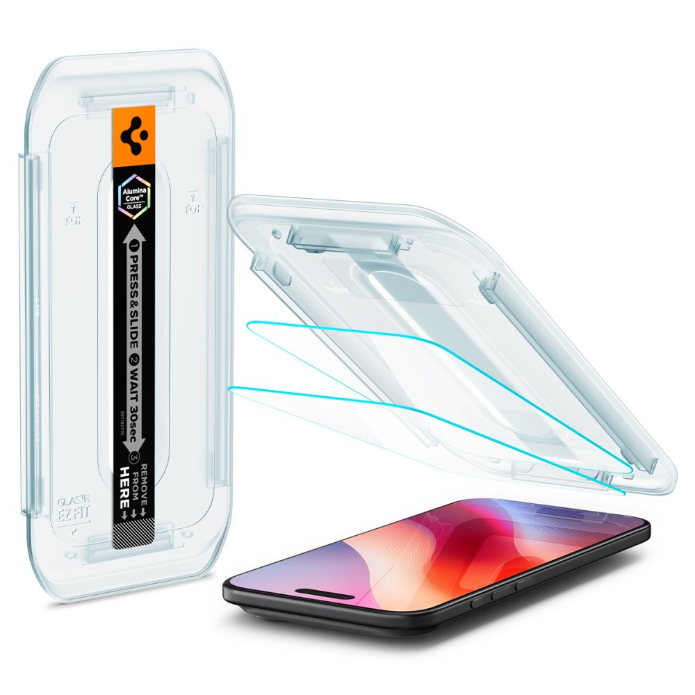 Spigen tempered glass Glas.Tr ”Ez Fit” 2-Pack for iPhone 17 Air Clear