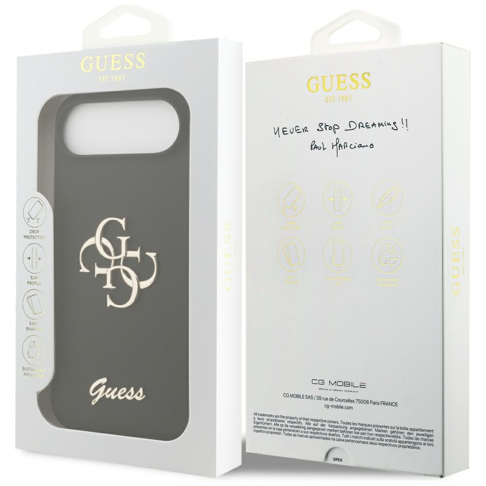 Guess Silicone Big 4G Script case for iPhone Air black