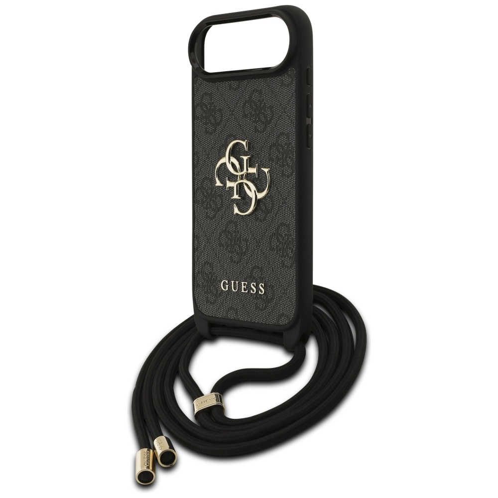 Guess 4G Big Logo Cord Stap Crossbody case for iPhone Air black