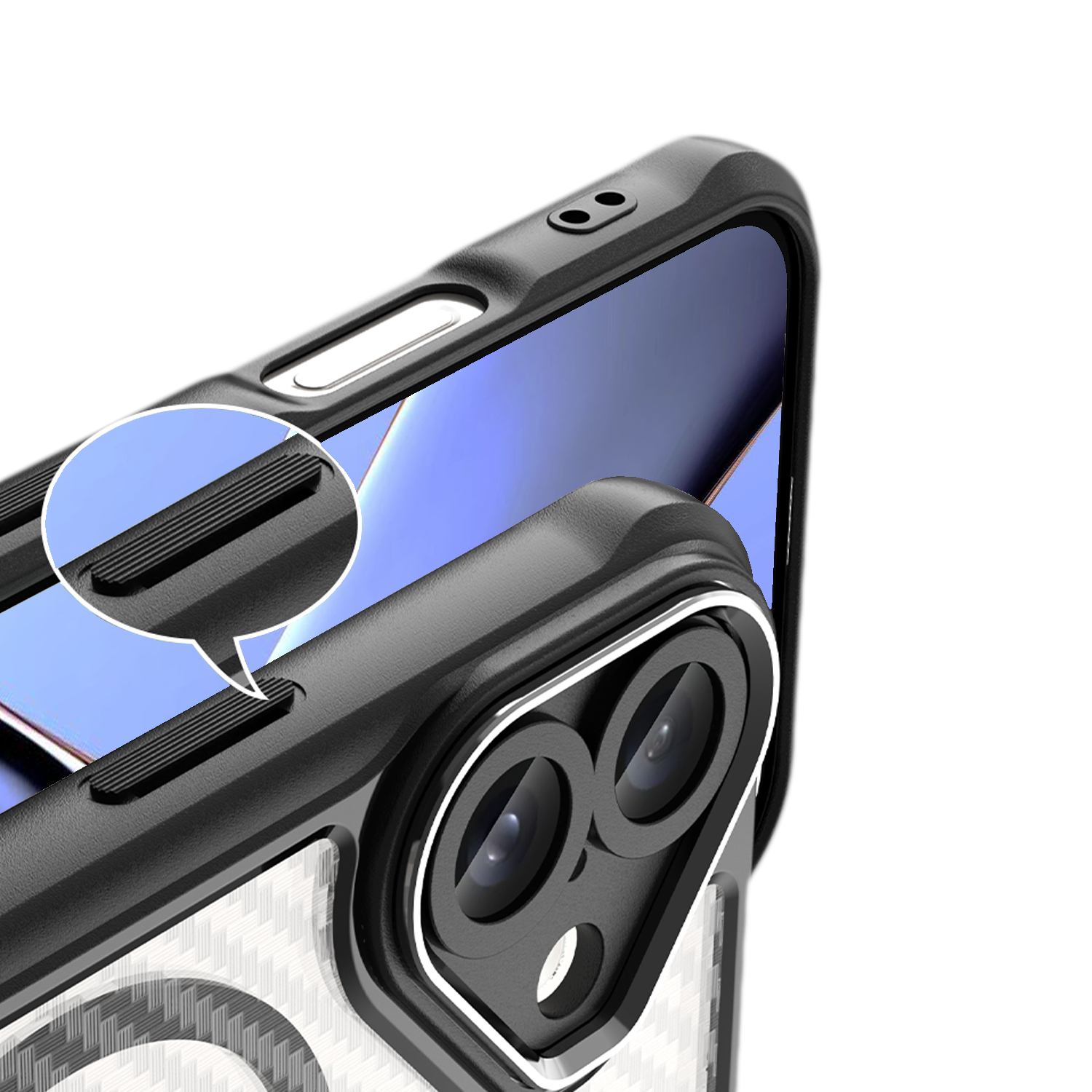 Defender Carbon Mag case for iPhone 17 6,3″ black