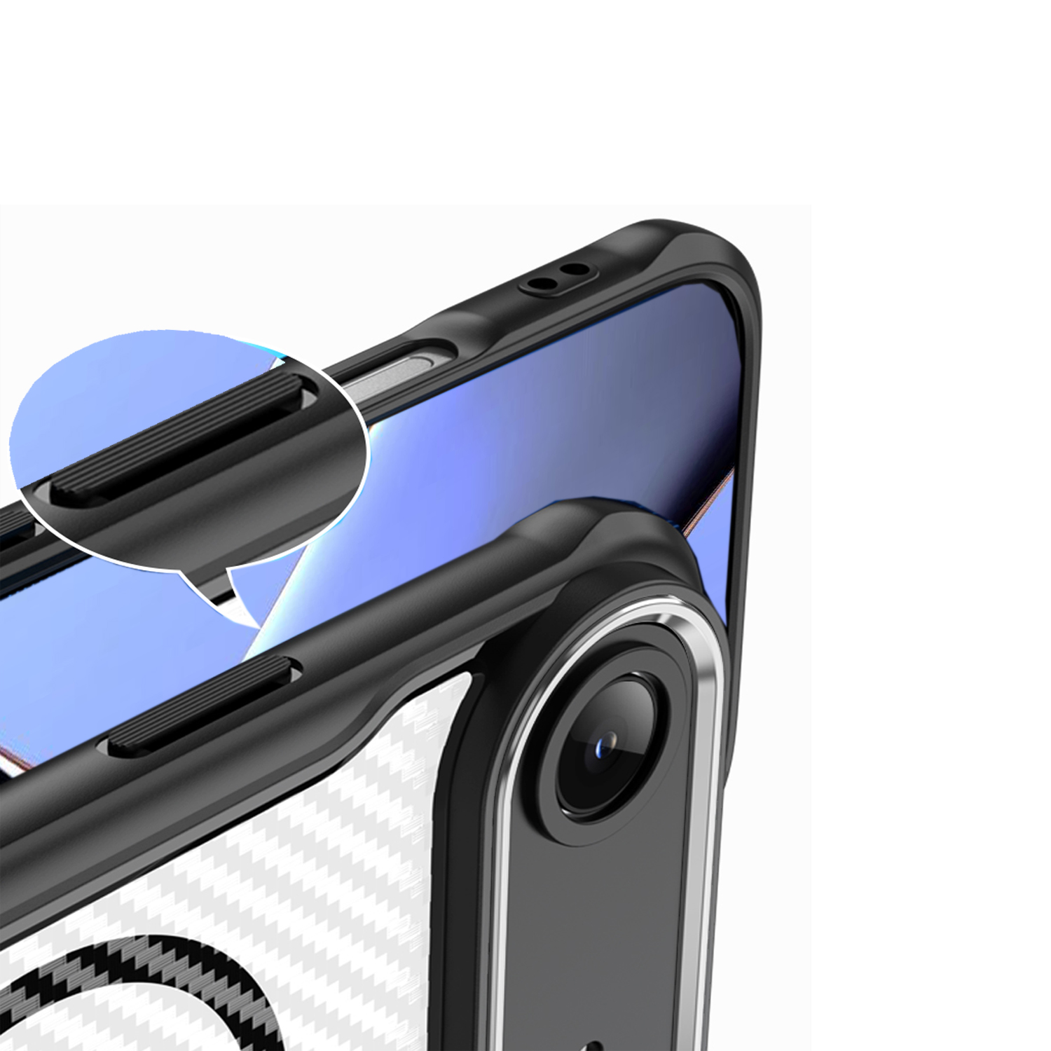 Defender Carbon Mag case for iPhone 17 Air 6,6″ black