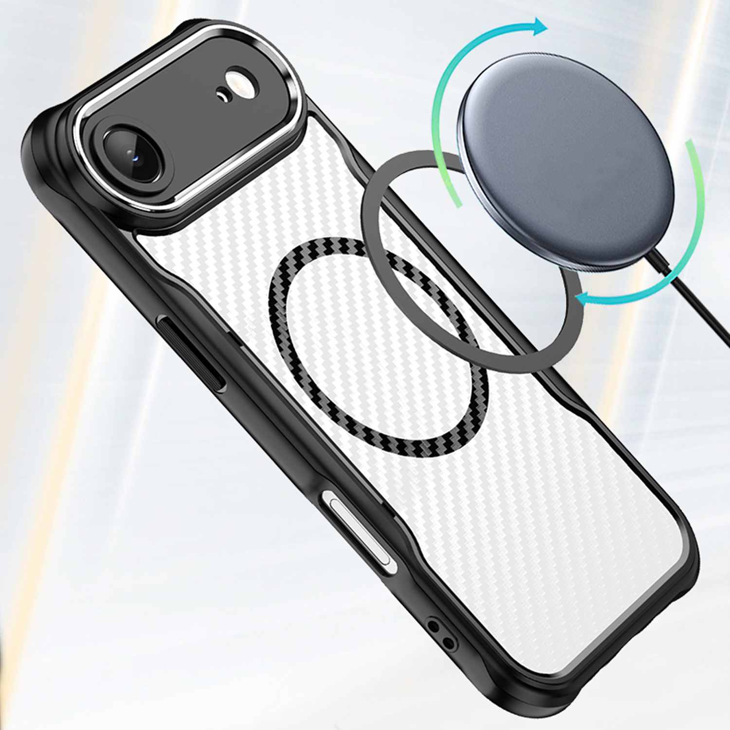 Defender Carbon Mag case for iPhone 17 Air 6,6″ black