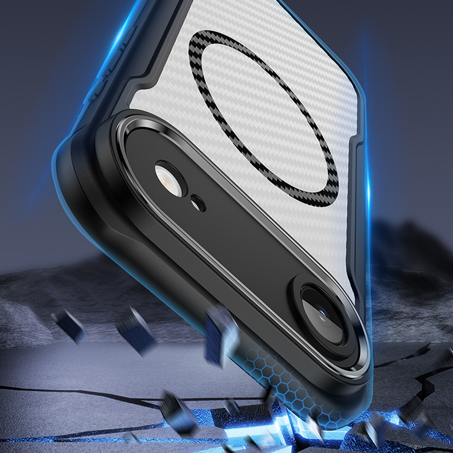 Defender Carbon Mag case for iPhone 17 Air 6,6″ black