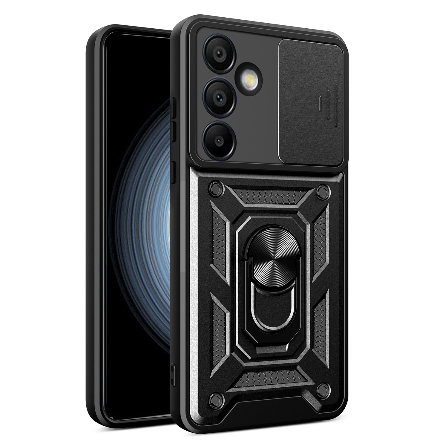 Defender Slide-fodral för Samsung Galaxy S24 FE i svart