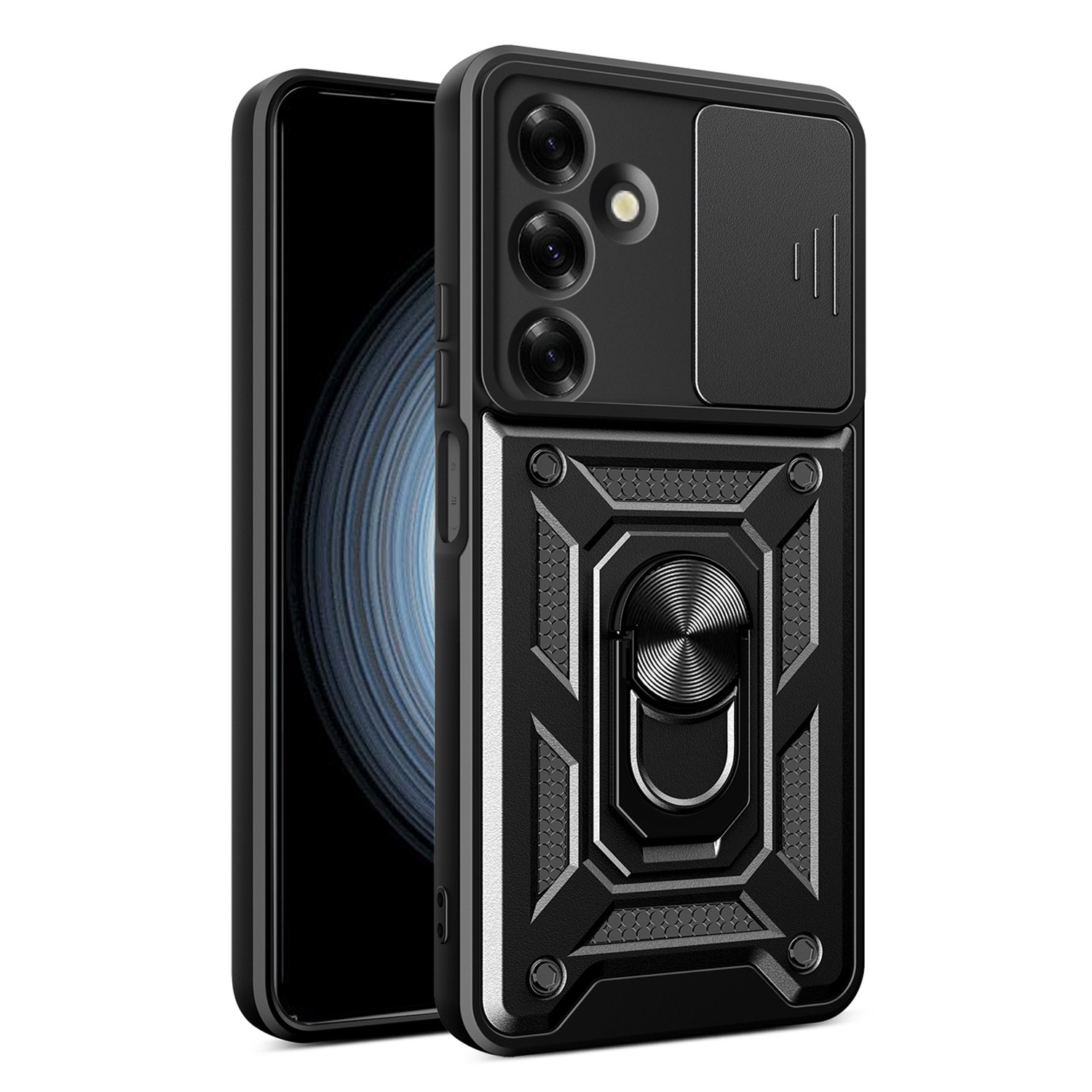 Defender Slide-fodral för Samsung Galaxy M35 5G i svart