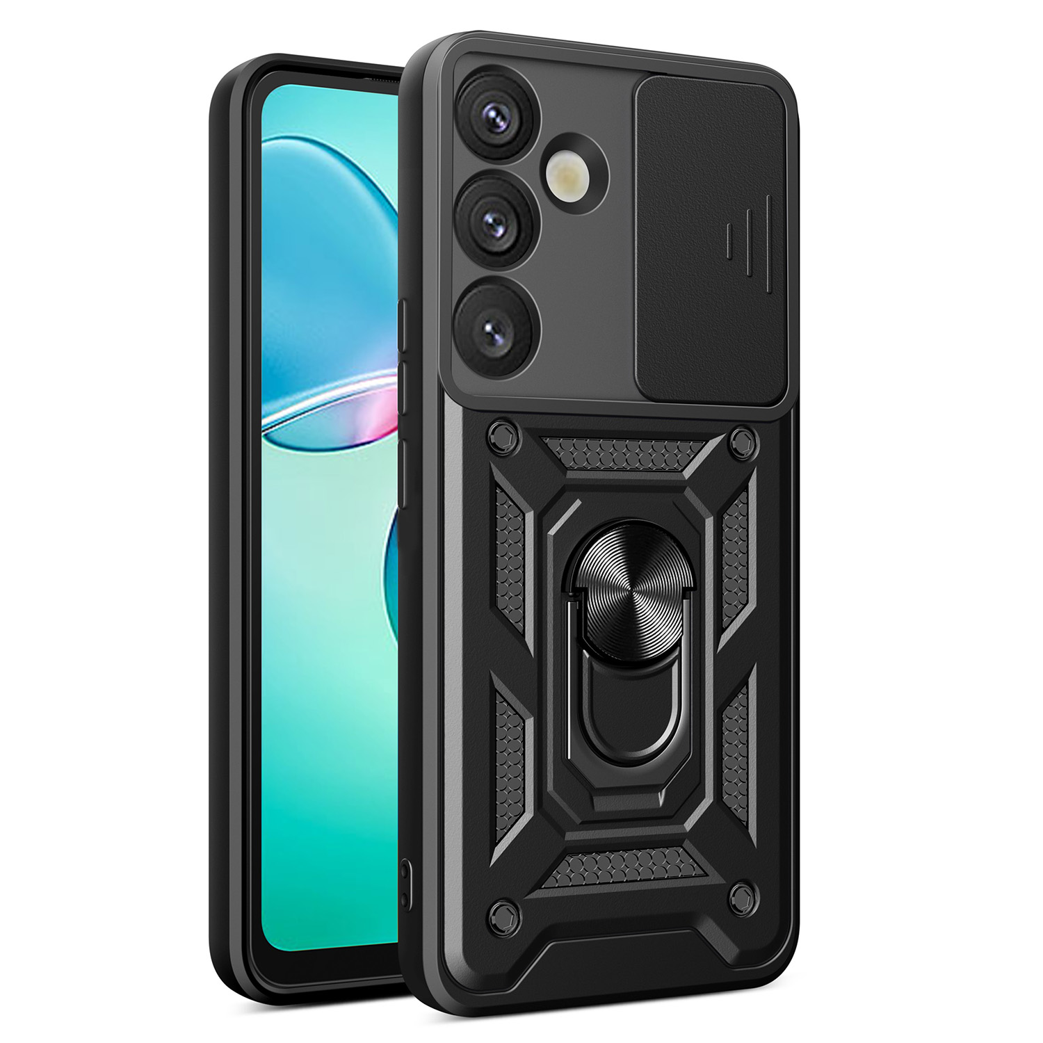 Defender Slide-fodral för Samsung Galaxy S25 Plus i svart
