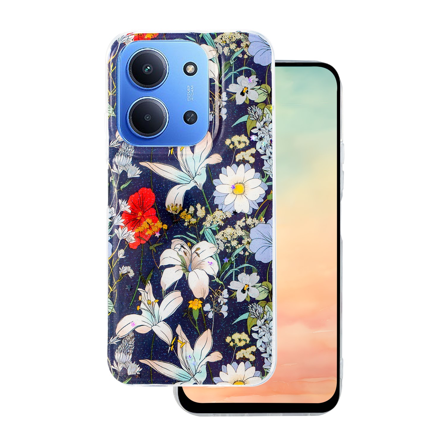 Etui Glow Glam Xiaomi Redmi 15 4G EU/15 5G EU niebieskie