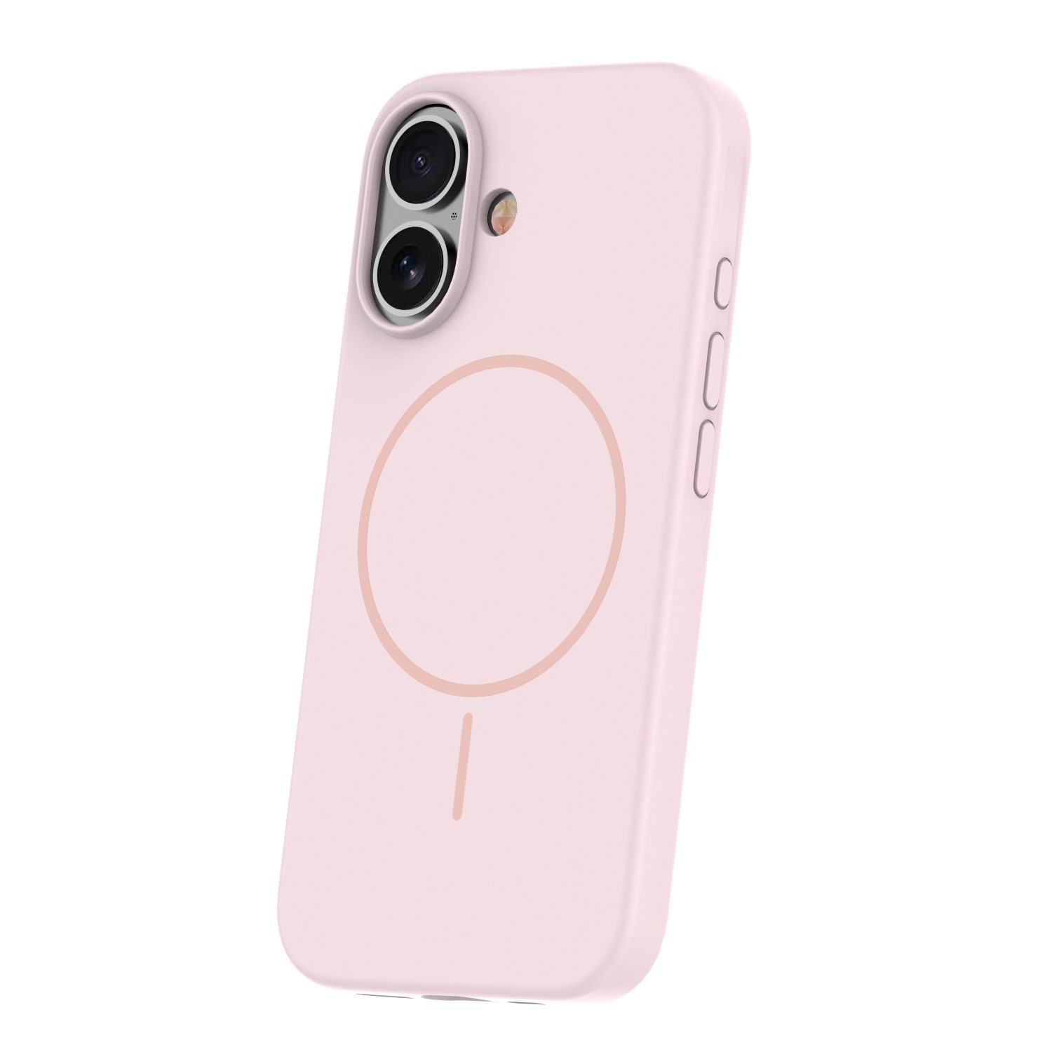 Silicone Thin Mag case for iPhone 16 6,1″ light pink