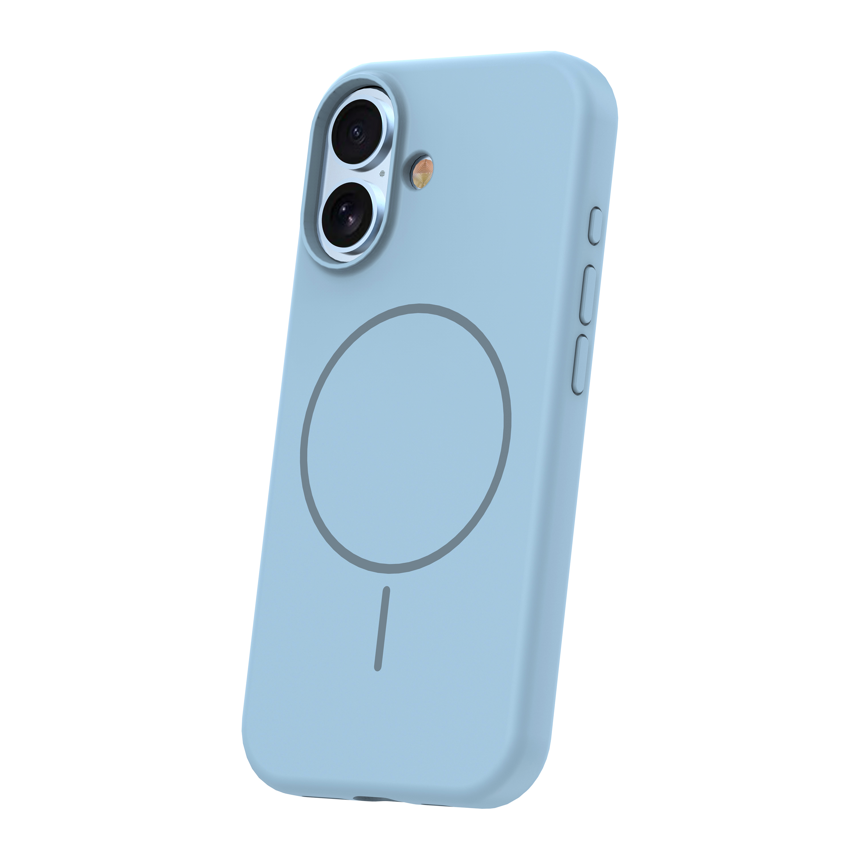 Silicone Thin Mag case for iPhone 17 6,3″ light blue