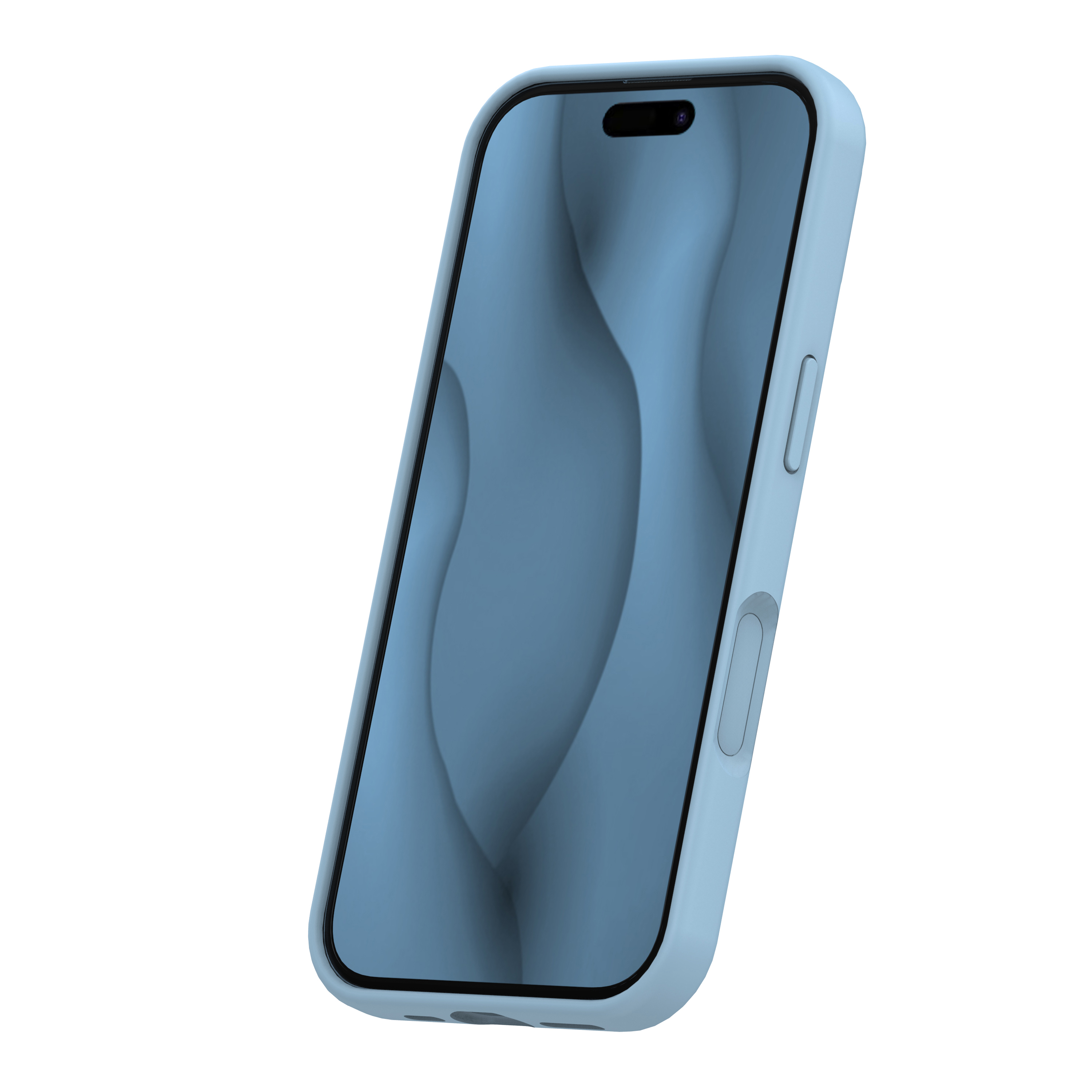 Silicone Thin Mag case for iPhone 17 6,3″ light blue