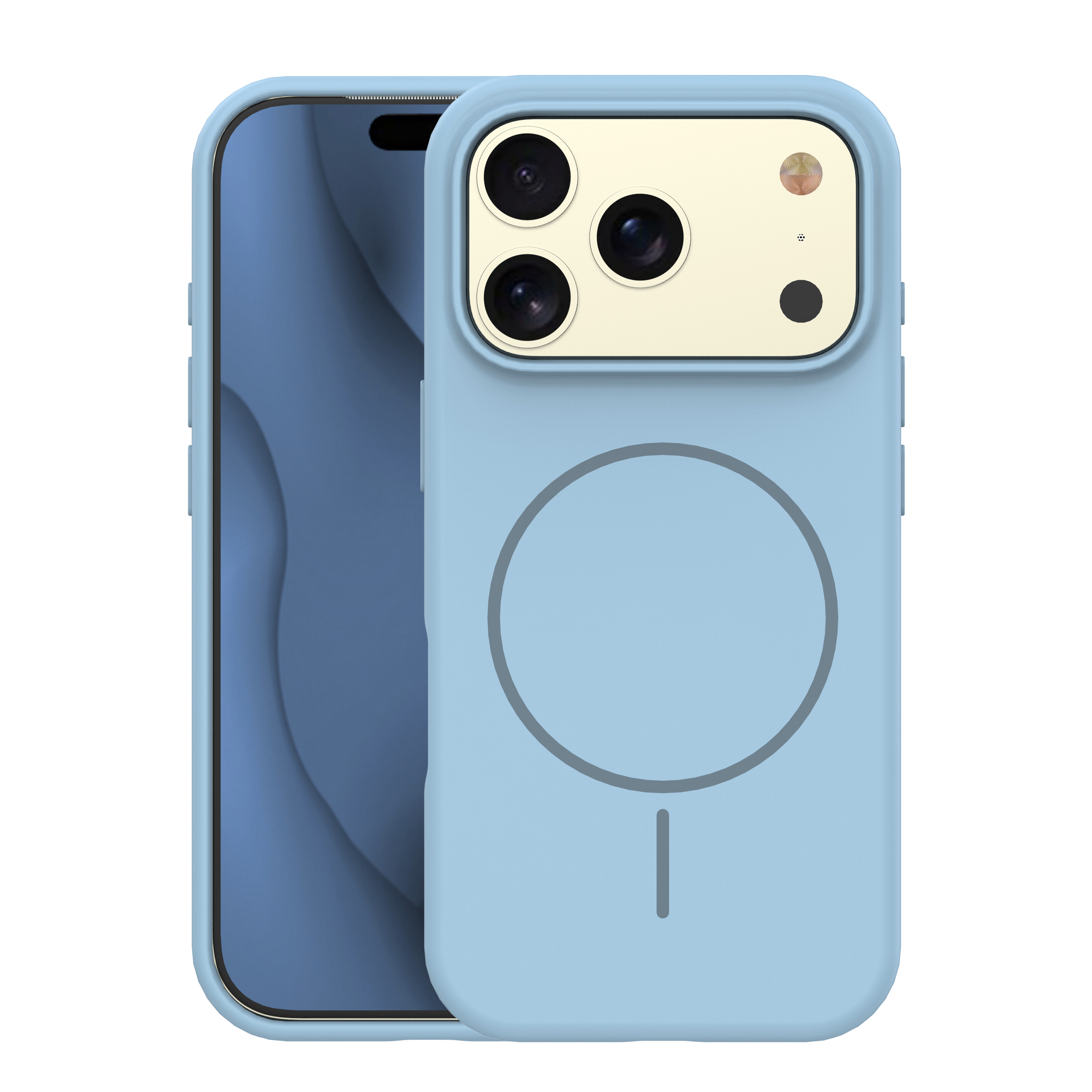 Silicone Thin Mag case for iPhone 17 Pro 6,3″ light blue