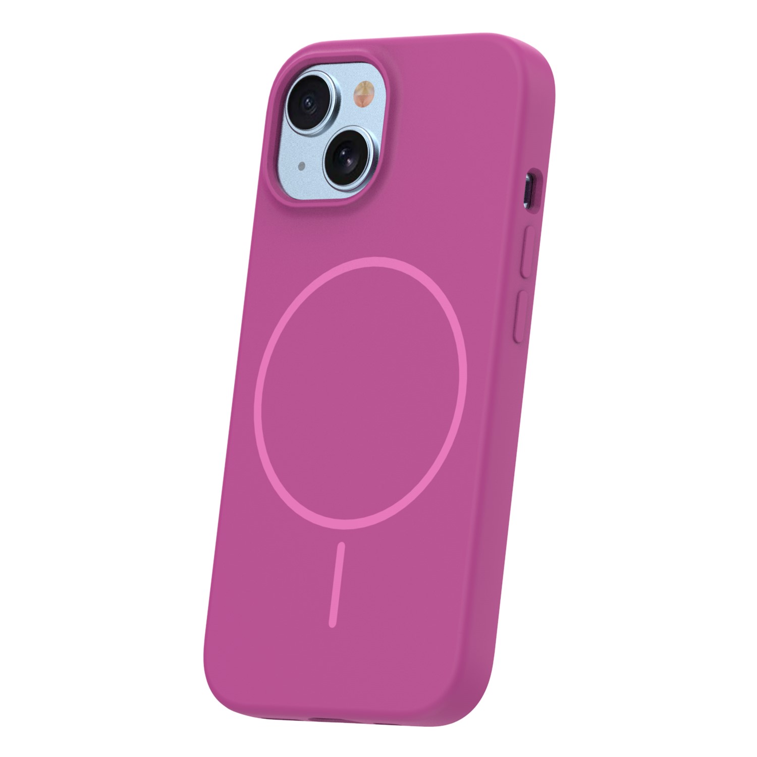 Silicone Thin Mag case for iPhone 13 6,1″ fuschia