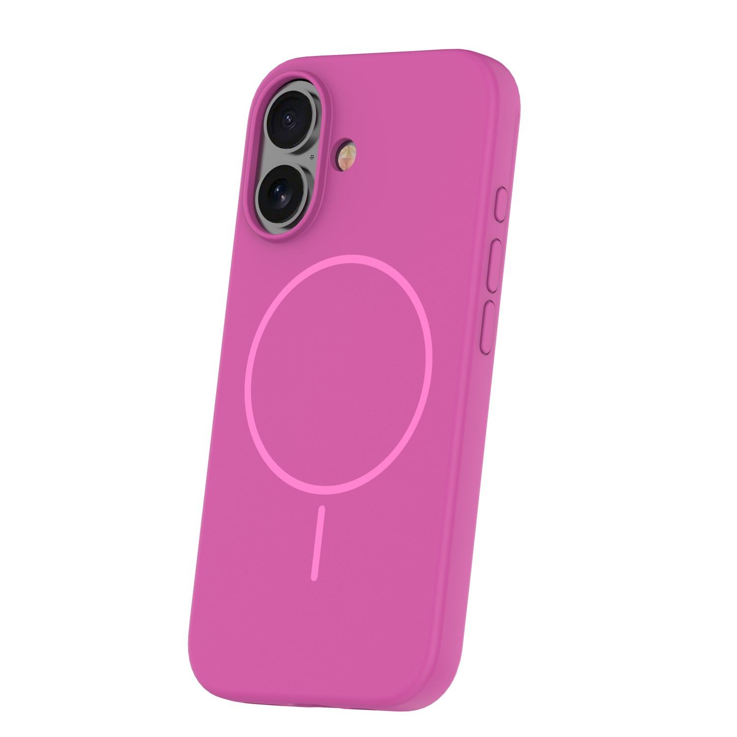 Silicone Thin Mag case for iPhone 16 6,1″ fuschia