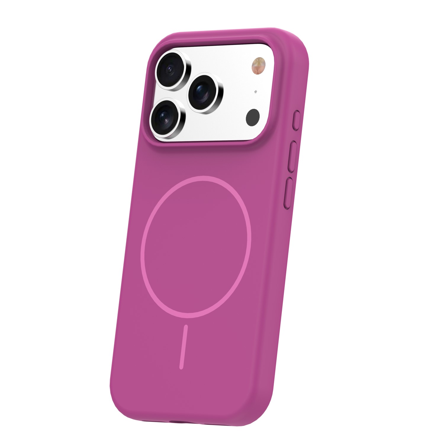 Silicone Thin Mag case for iPhone 17 Pro 6,3″ fuschia